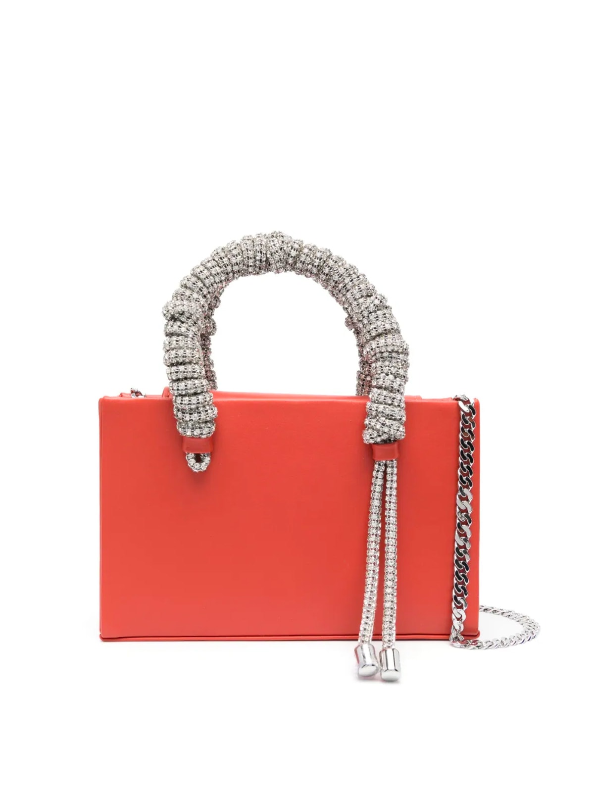 Kara Phone Cord Midi Tote In Clay White