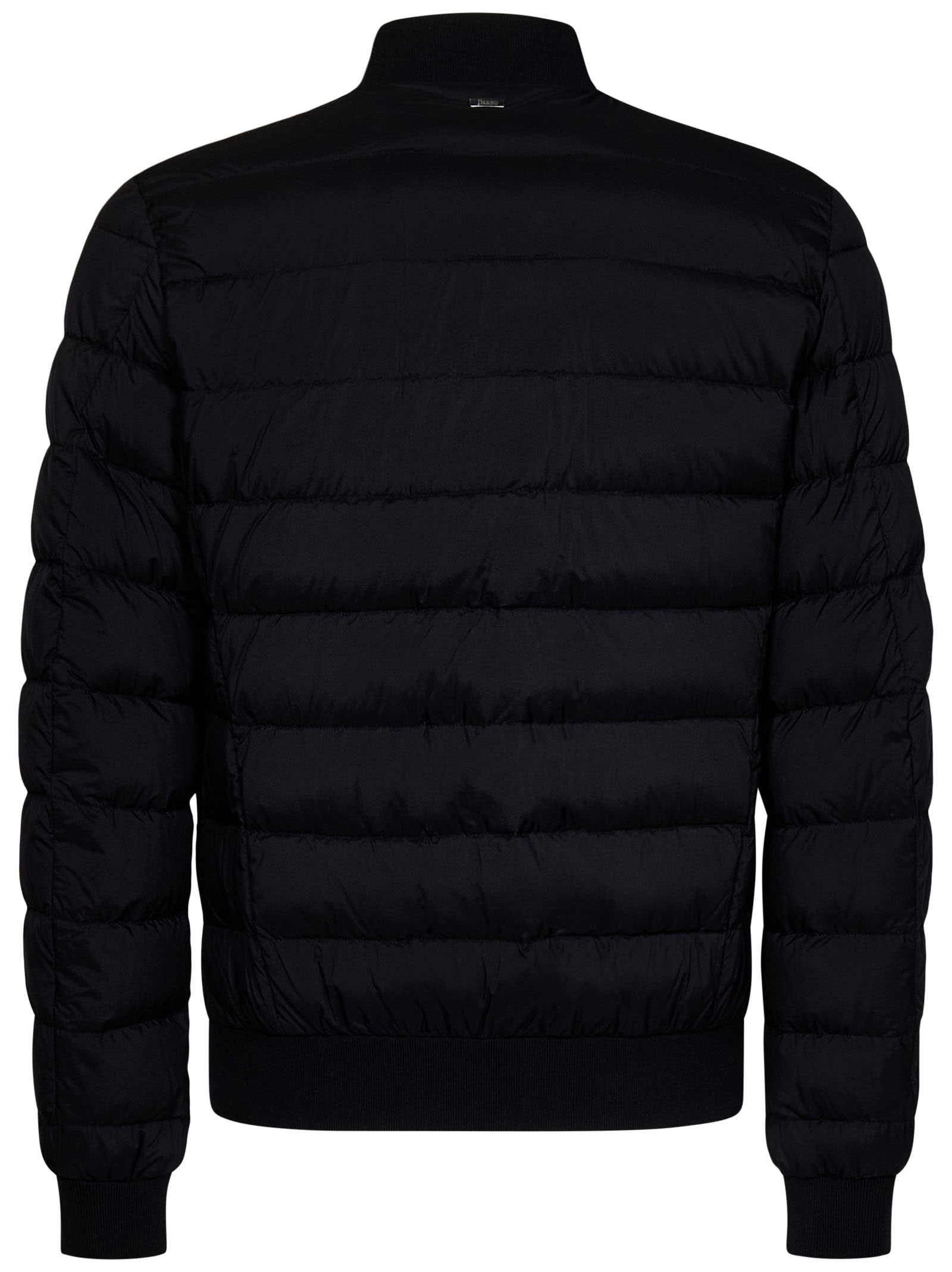 Shop Herno L Aviatore Down Jacket In Black