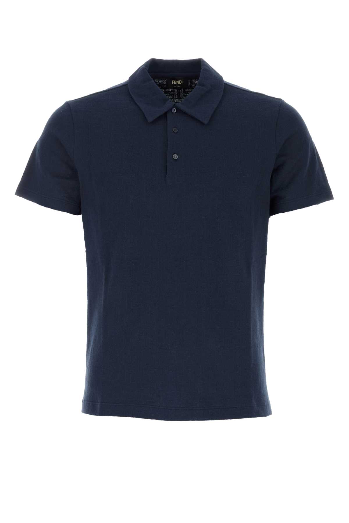 Fendi Navy Blue Piquet Polo Shirt