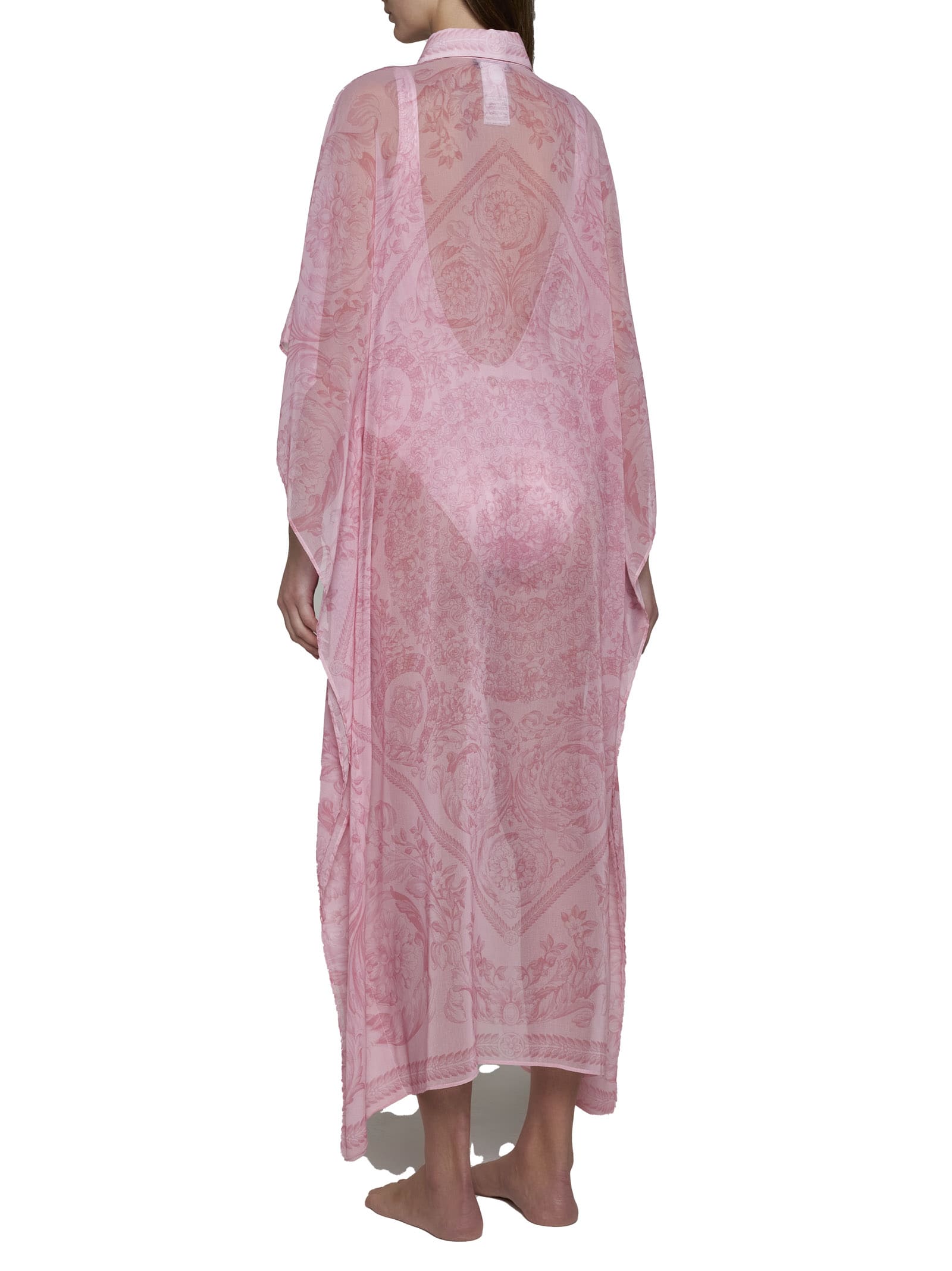 Shop Versace Dress In Pale Pink
