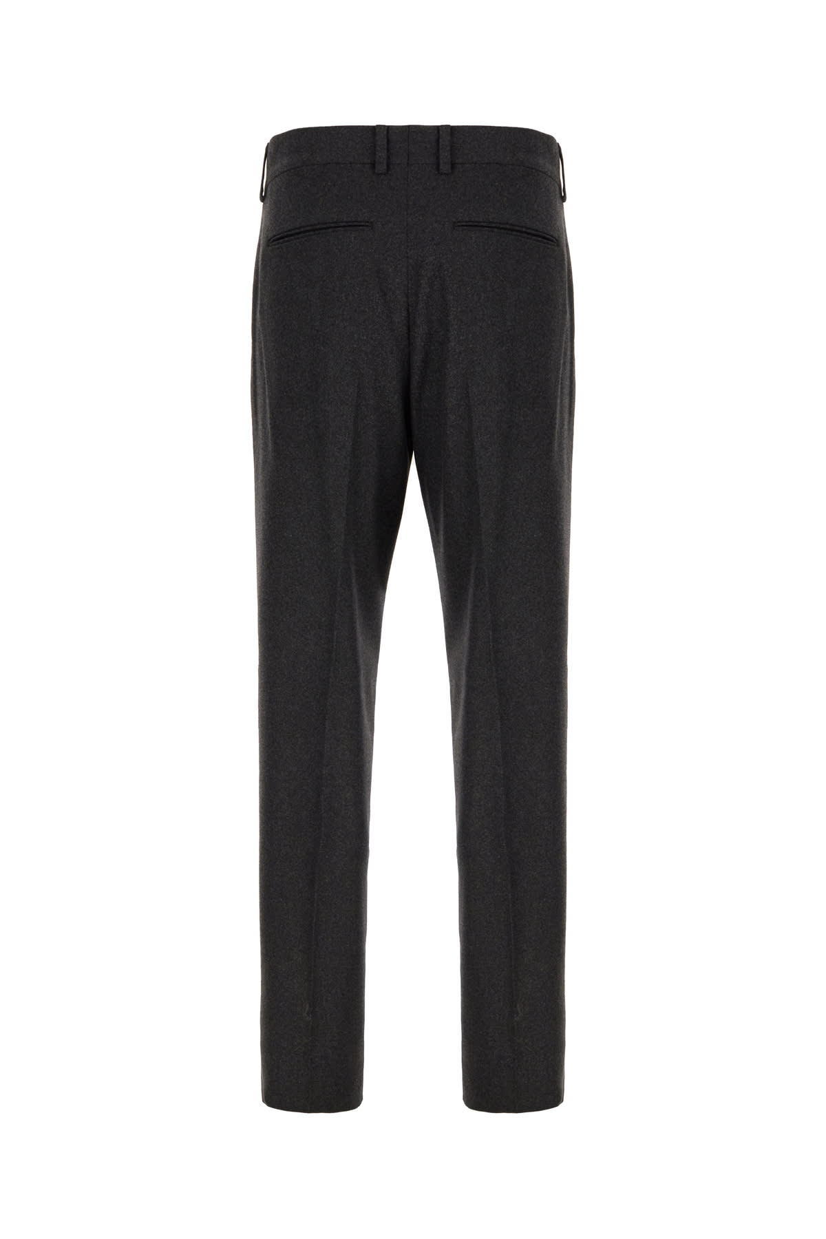 Shop Fendi Dark Grey Stretch Cashmere Pants