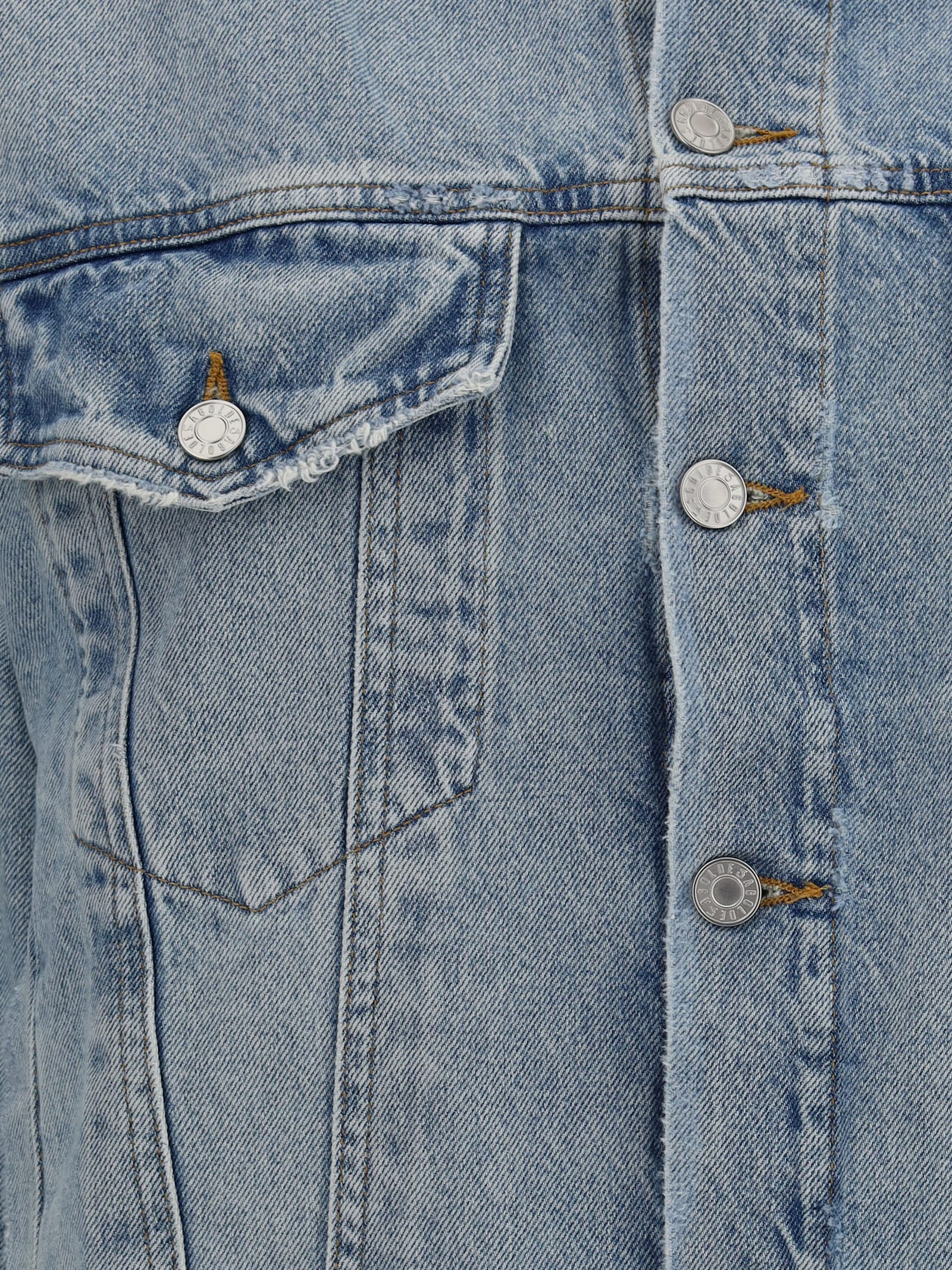Agolde Denim Jacket With Patch Pockets In Soul