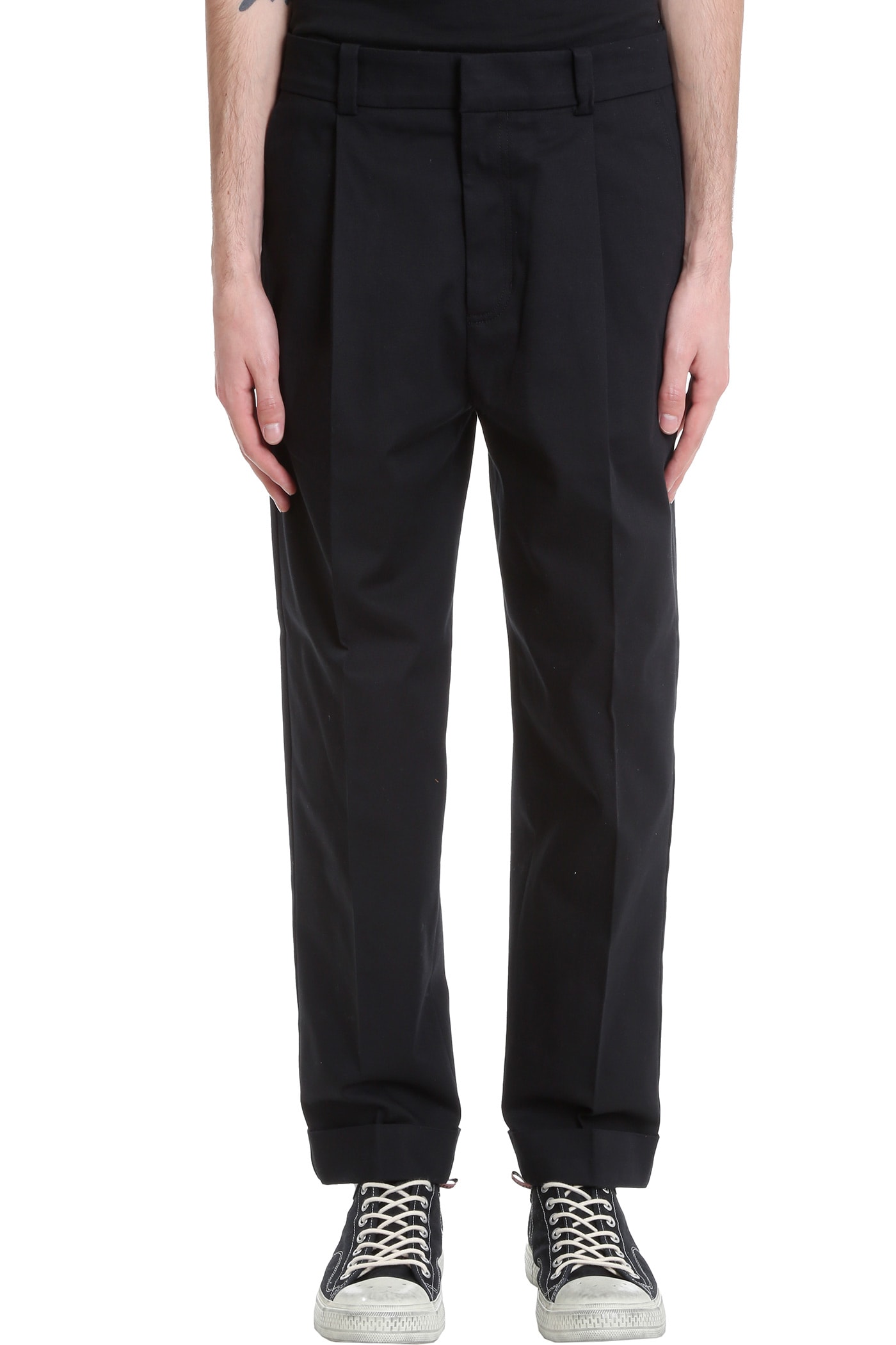 ACNE STUDIOS PIERRE STRUC trousers IN BLACK COTTON,BK0382900