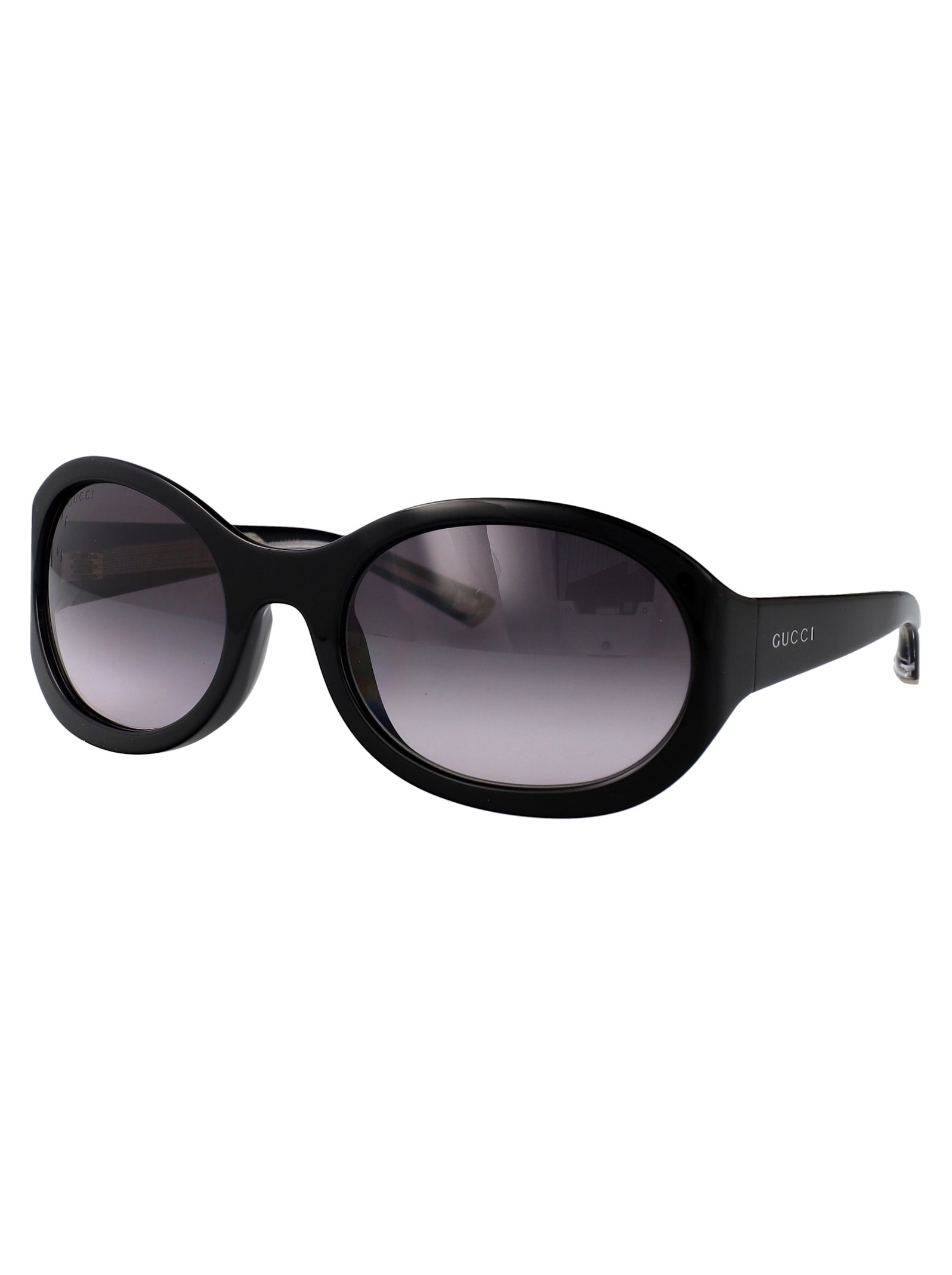 Gucci Black-black-grey Recycled Acetate Sunglasses In Neutral