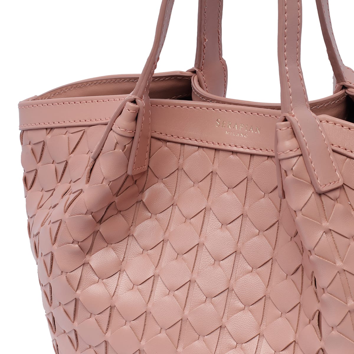 Shop Serapian Mini Secret Mosaico Hand Bag In Pink