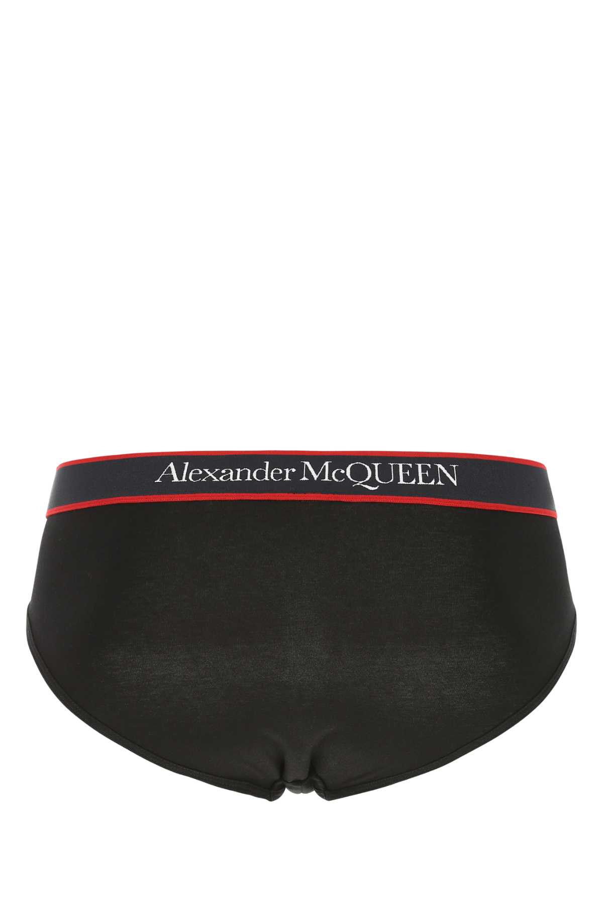 Shop Alexander Mcqueen Black Stretch Cotton Slip In 1000