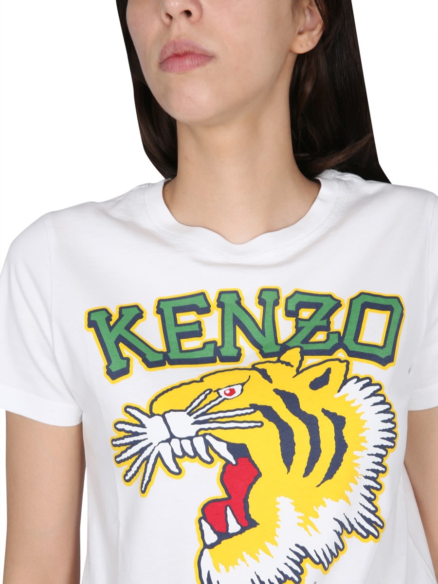Shop Kenzo Tiger Varsity T-shirt In White