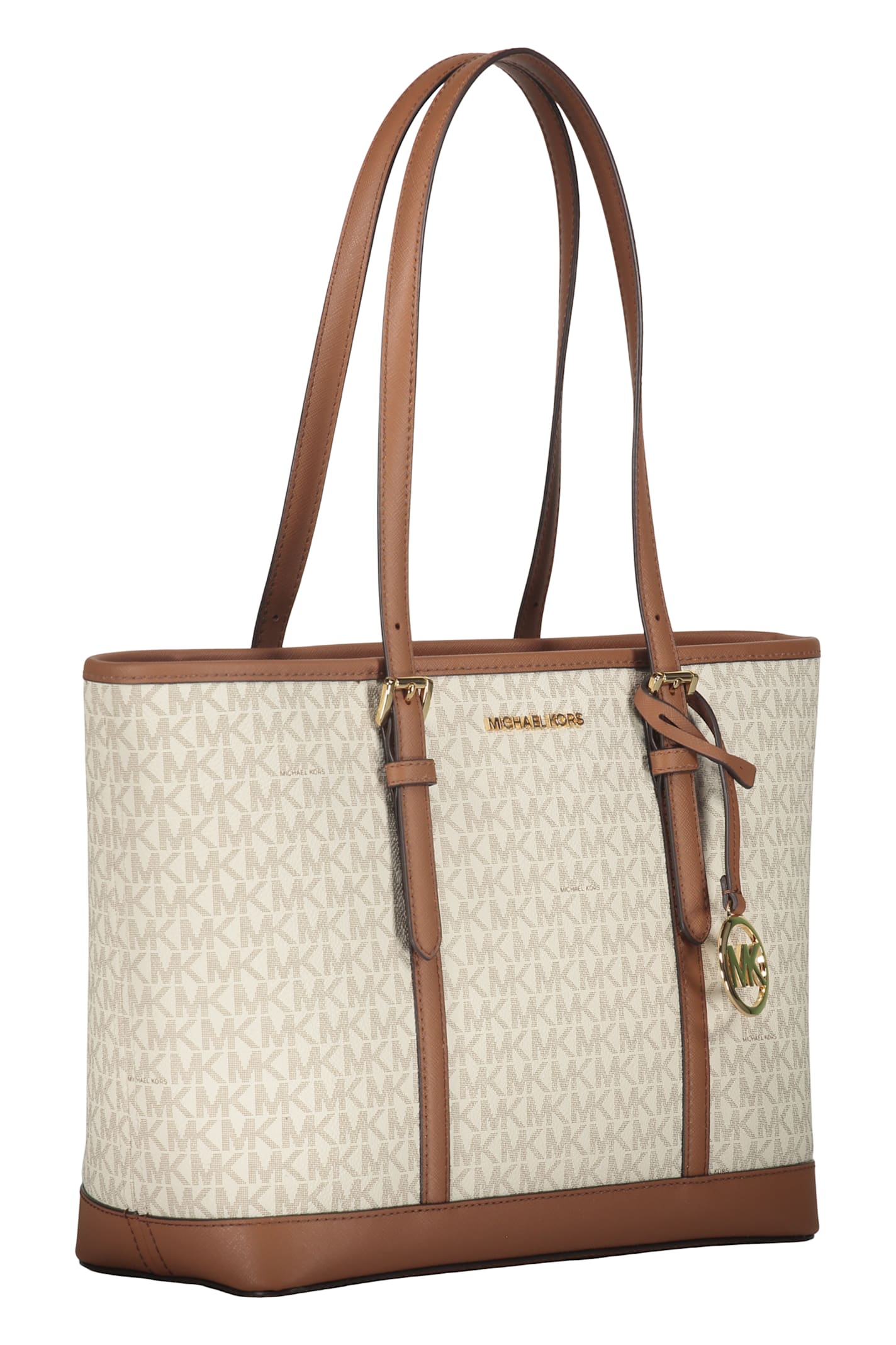Michael Kors Logo Detail Tote Bag In White