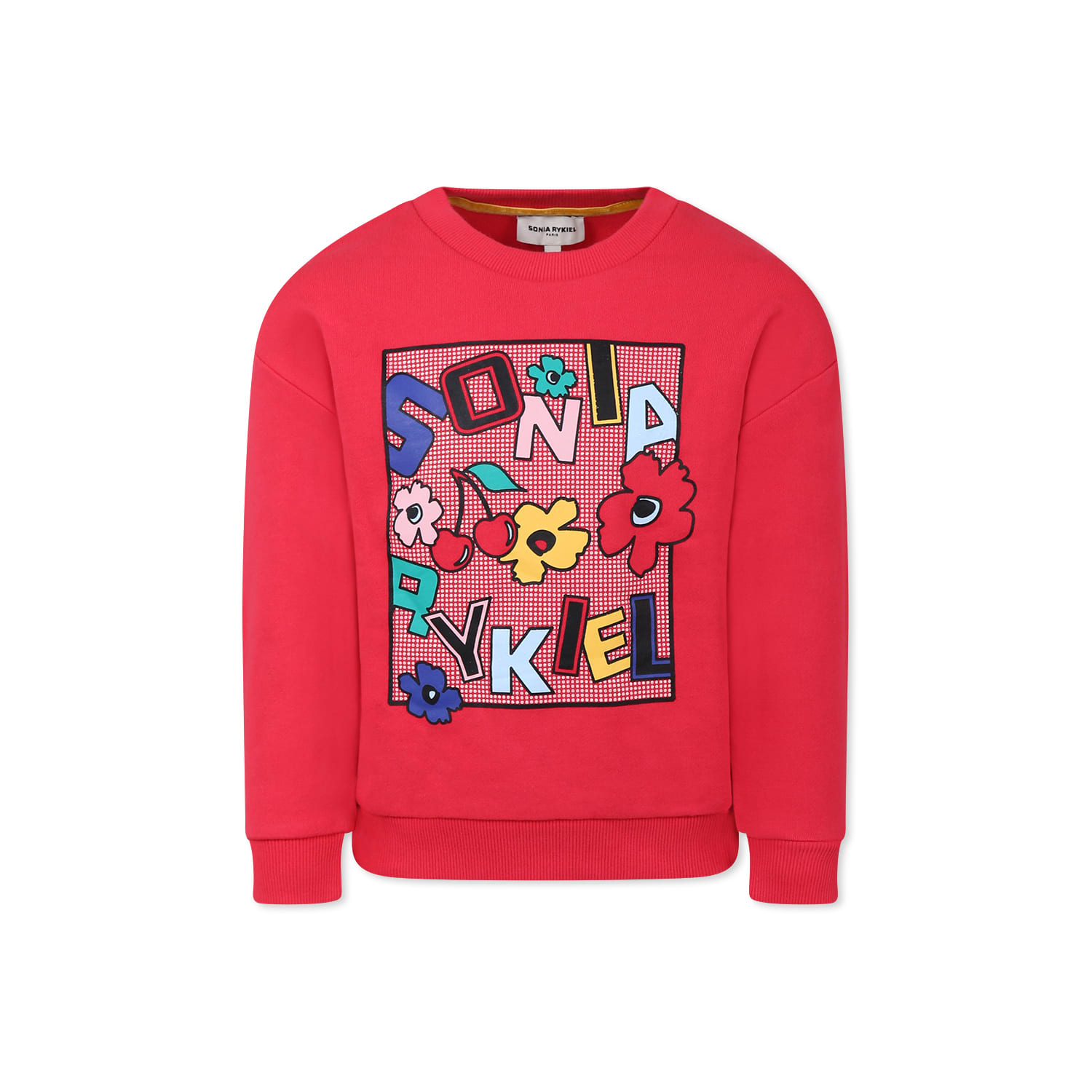 Rykiel Enfant Fuchsia Sweatshirt For Girl With Logo In Fuchsia