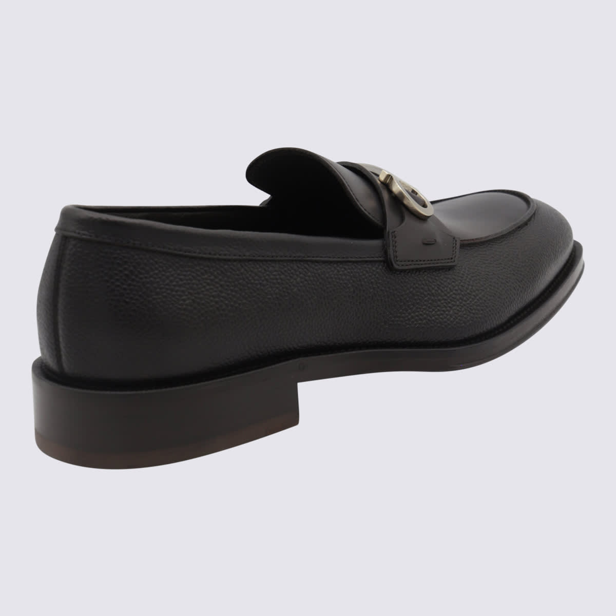 Ferragamo Gancini Shiny Leather Loafers