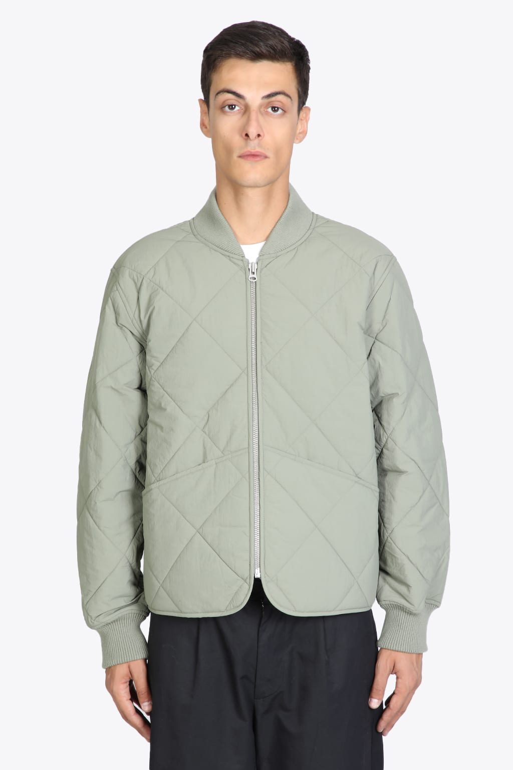 Stussy Dice Quilted Liner Jacket Olive Green Quilted Jacket With