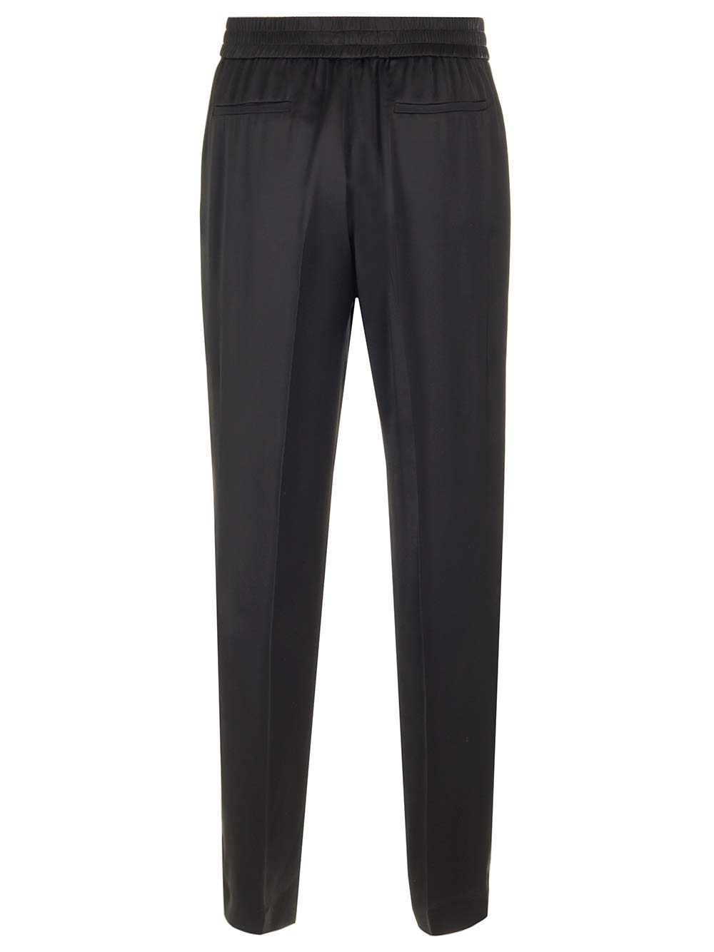 Valentino Black Elasticized Trousers In Black