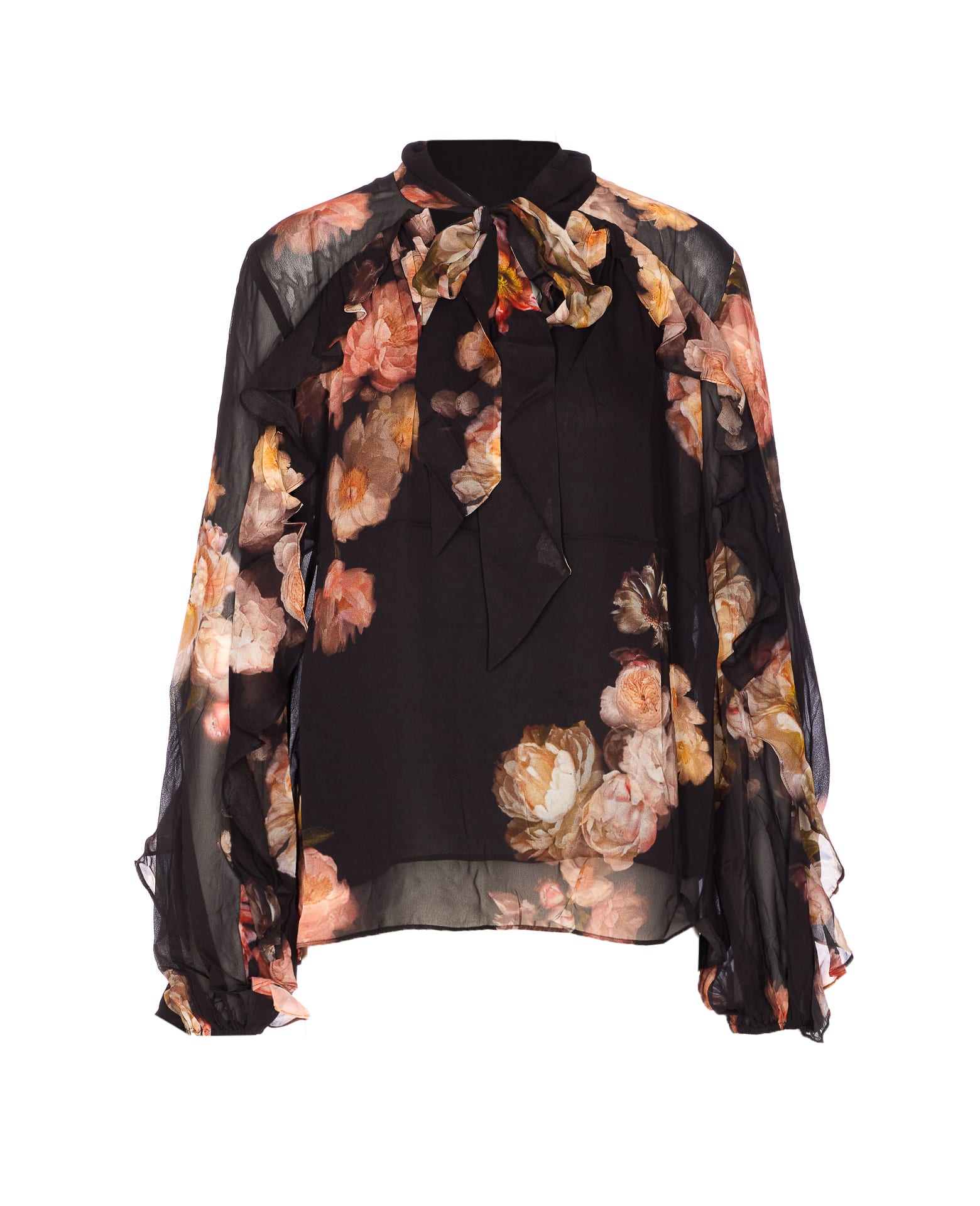 Zimmermann Hypnotic Flutter Blouse In Black