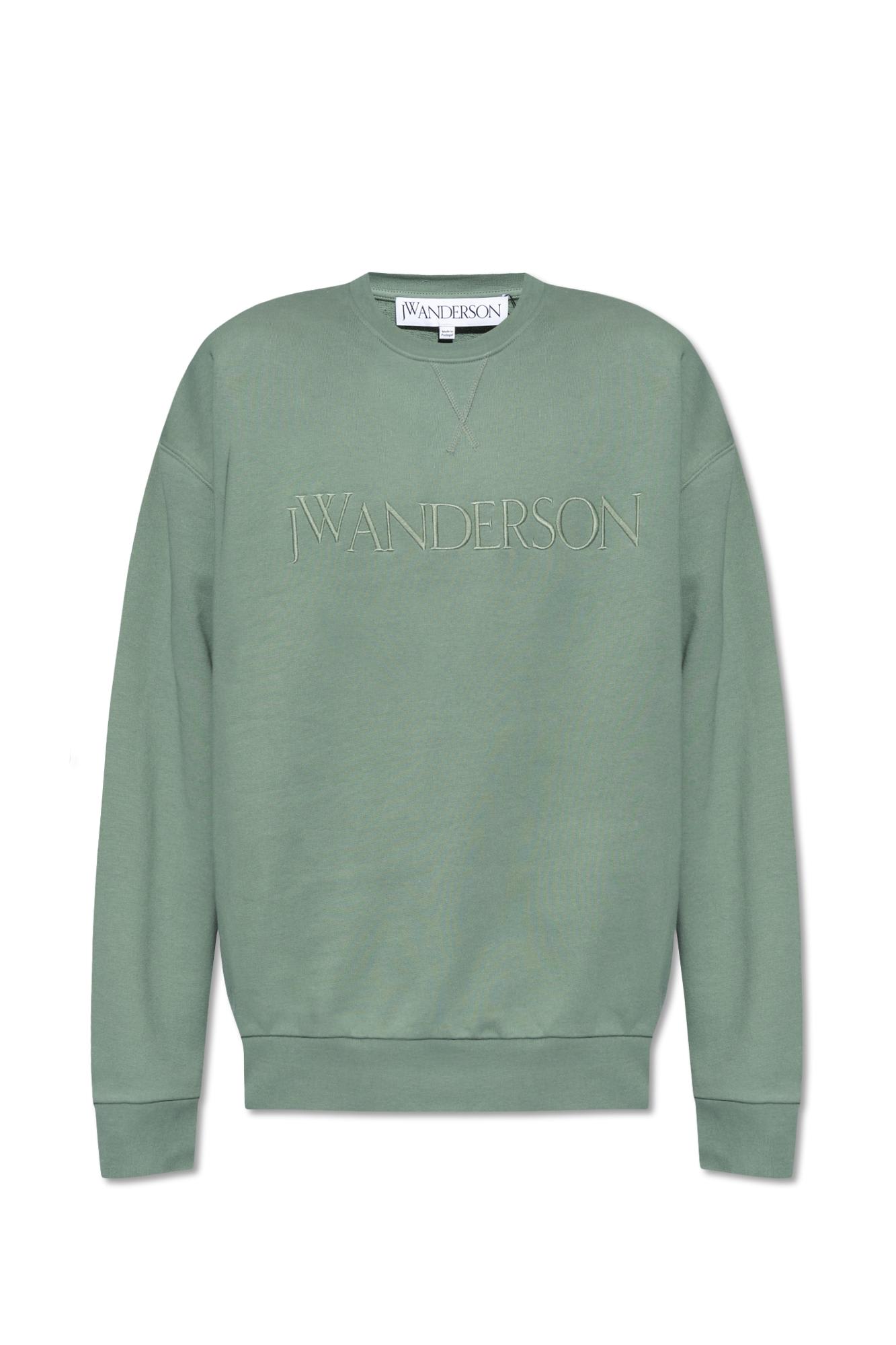 Shop Jw Anderson Sweatshirt With Logo In Green