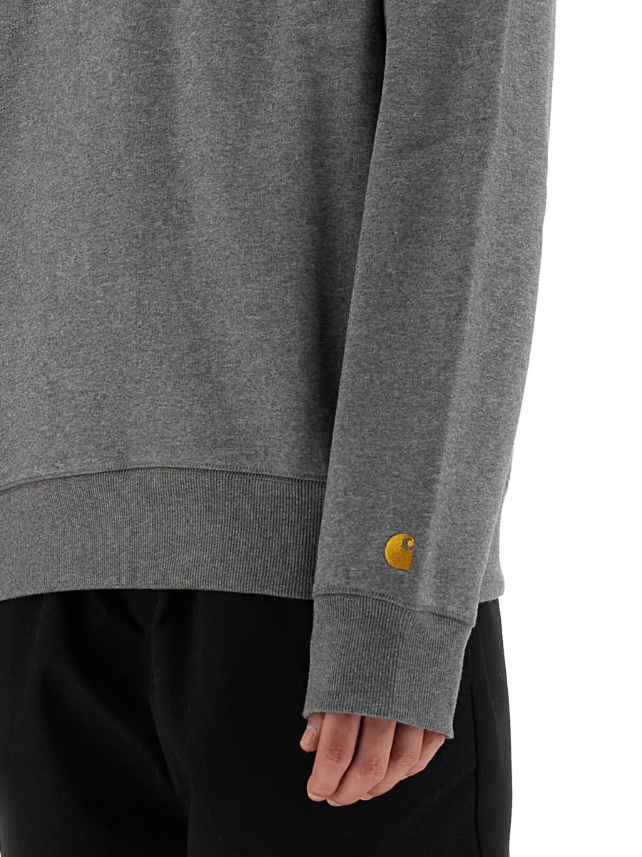 Shop Carhartt Sweatshirt With Logo In Grey