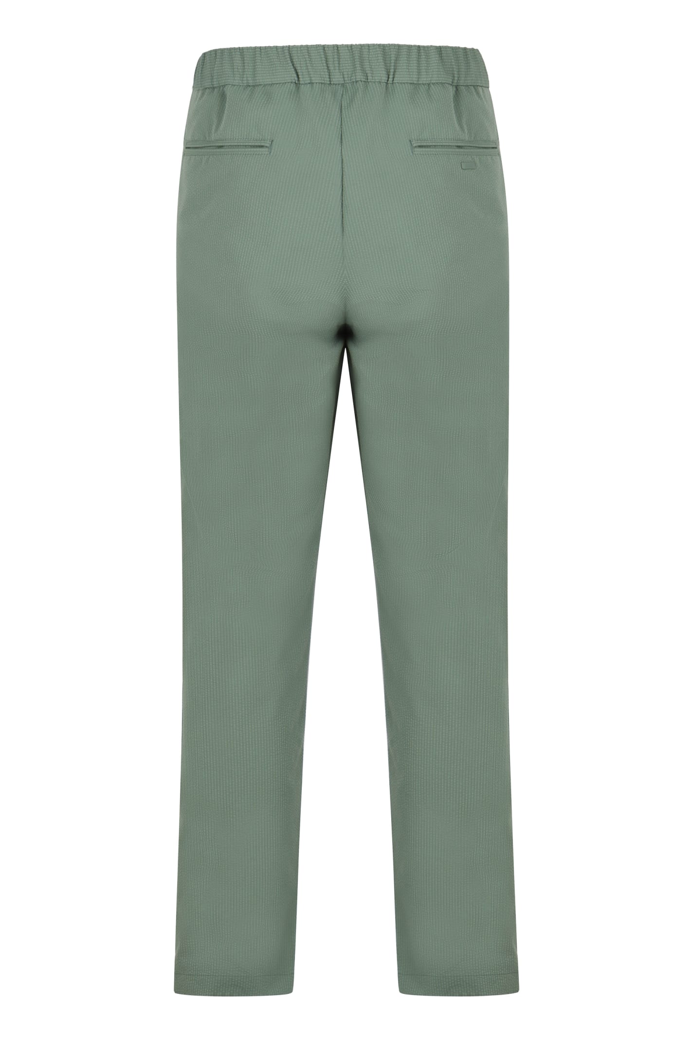 Shop Herno Technical Fabric Pants In Green