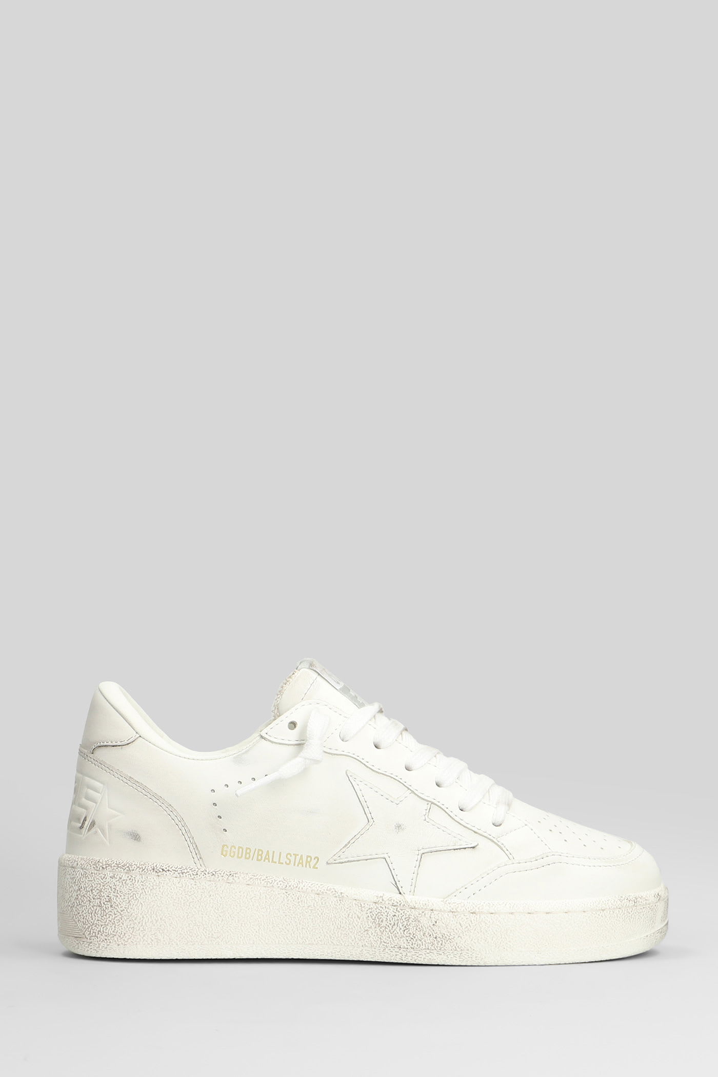 Golden Goose Pure Star Leather Low-top Sneakers In White