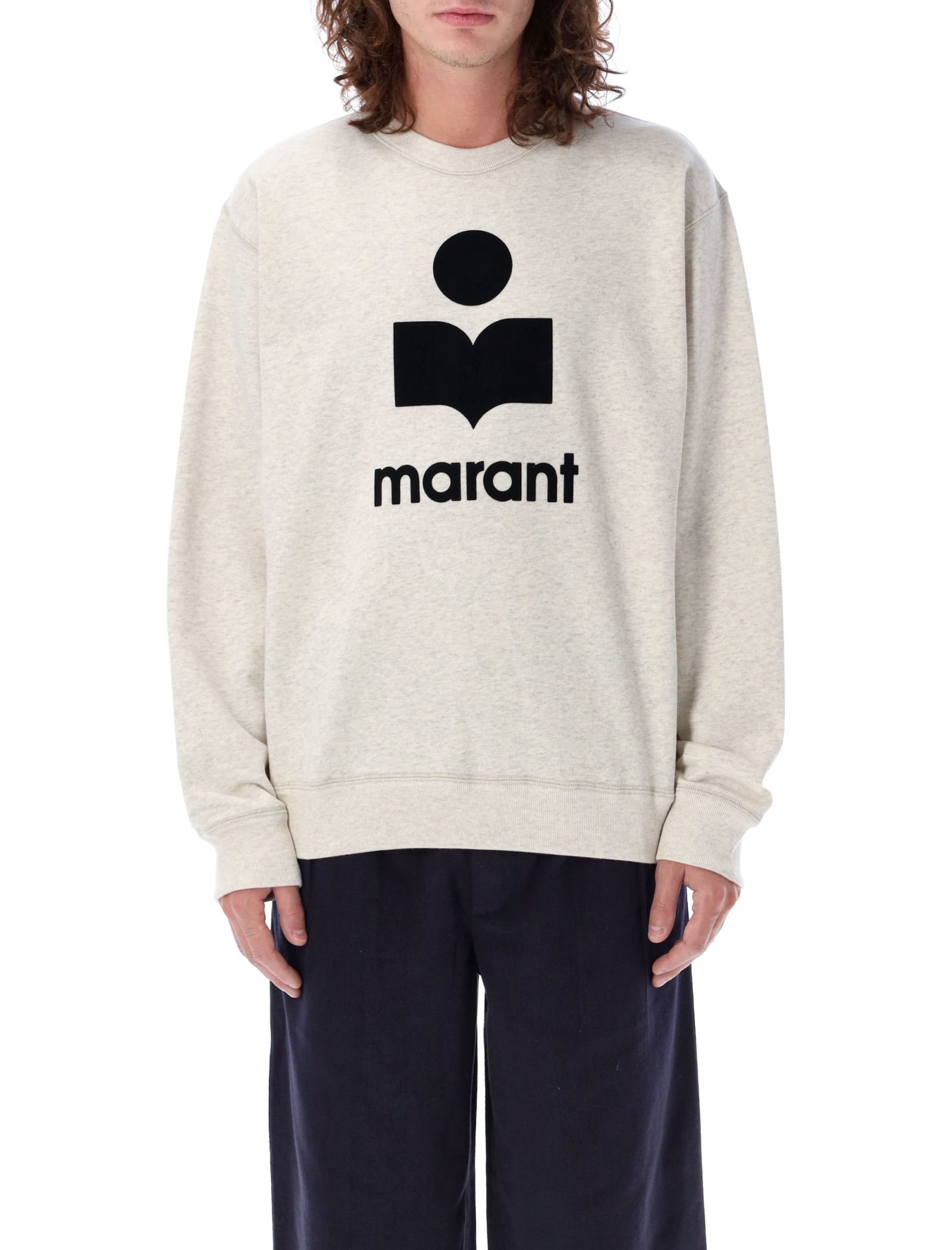 Shop Isabel Marant Mikoy Logo Sweatshirt In Ecru