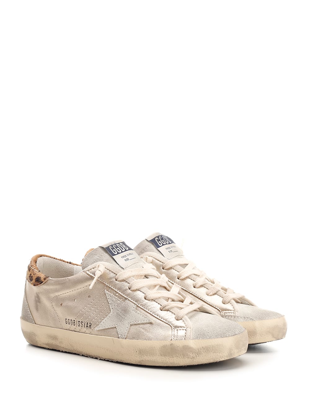 Shop Golden Goose Super Star Sneakers In Platin Ice Beige