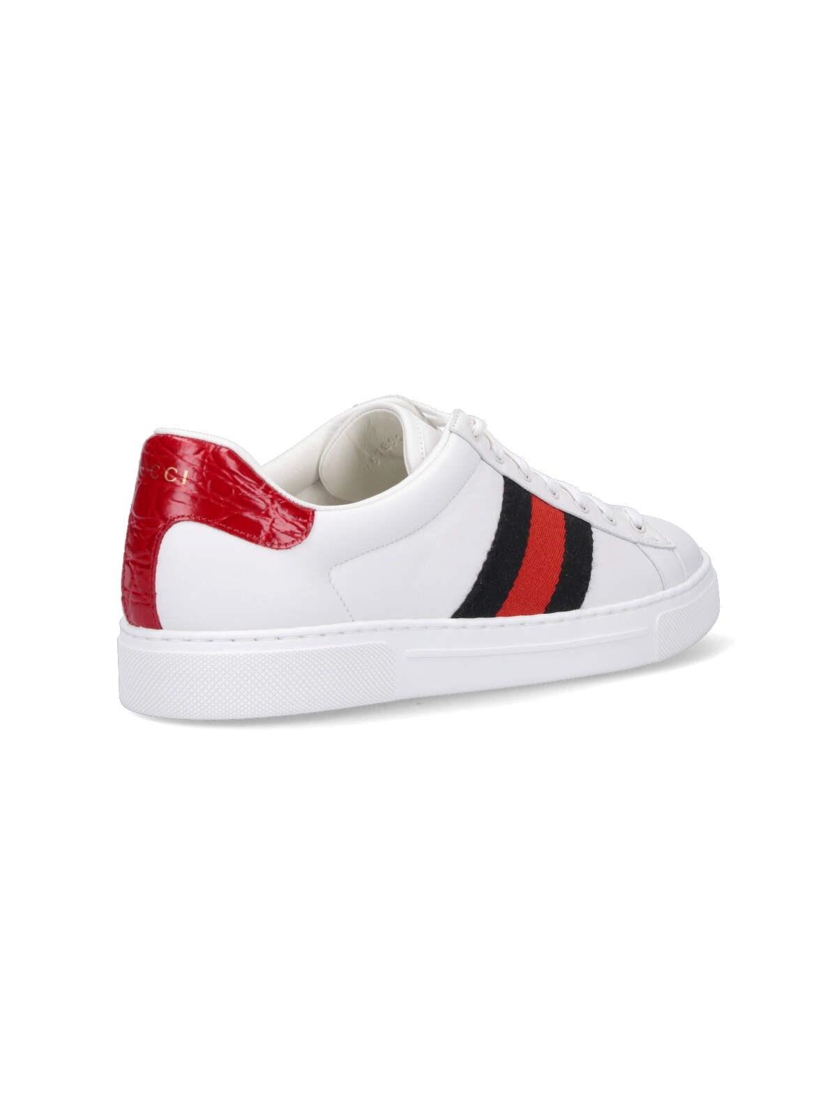 Shop Gucci Ace Low-top Sneakers In White