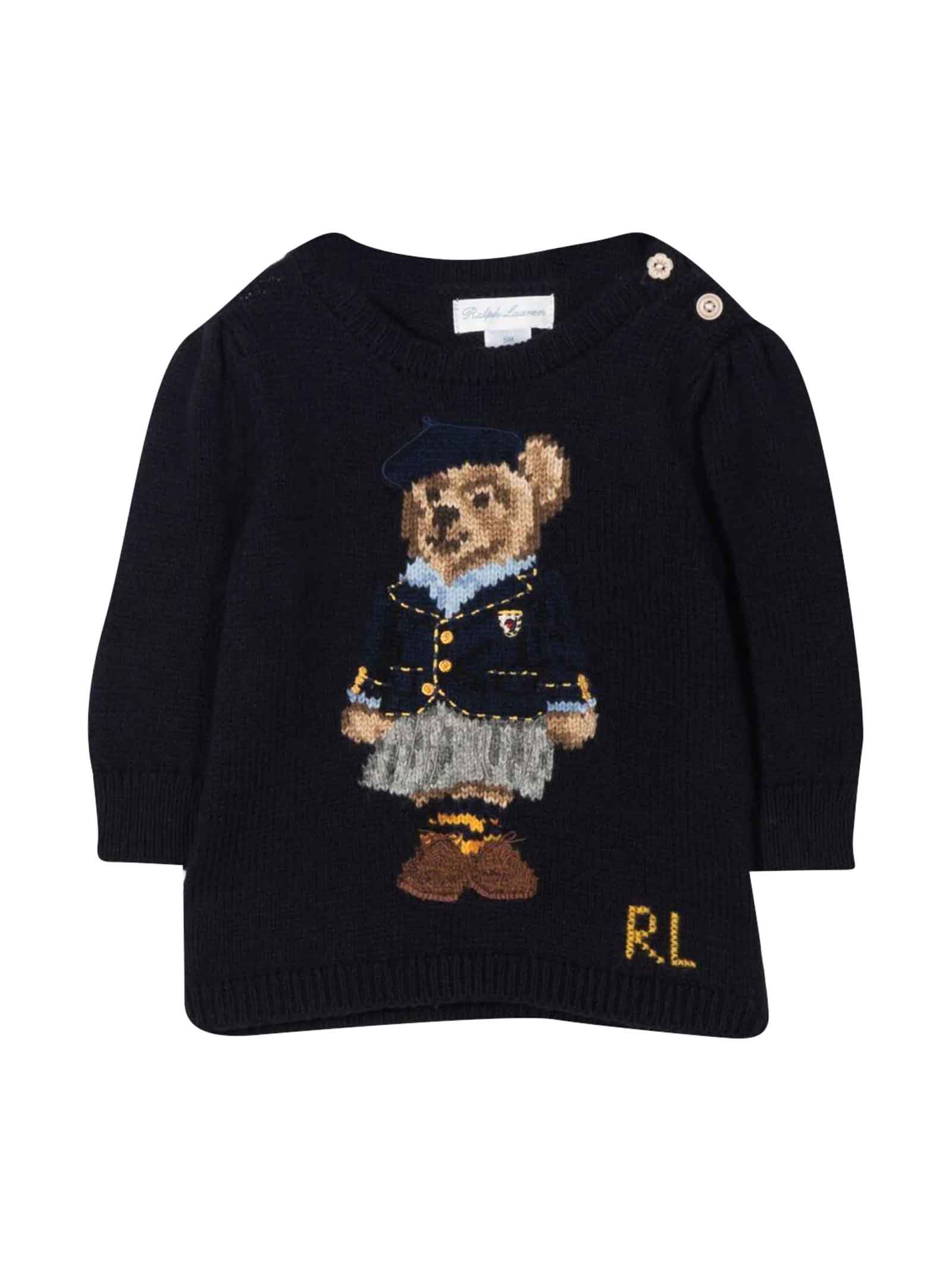 Ralph Lauren Blue Sweater Baby Girl
