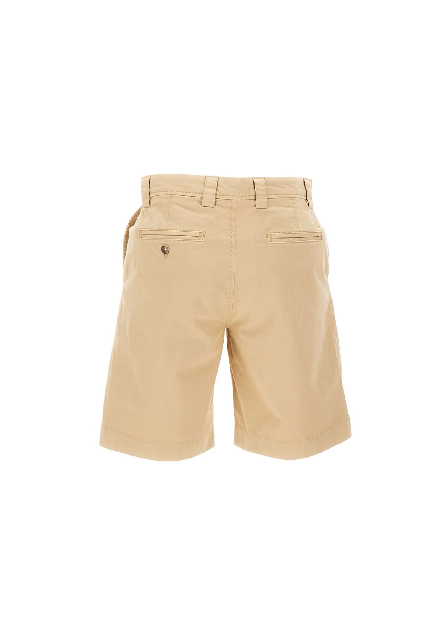 Shop Woolrich Cotton Classic Chino Shorts In Beige