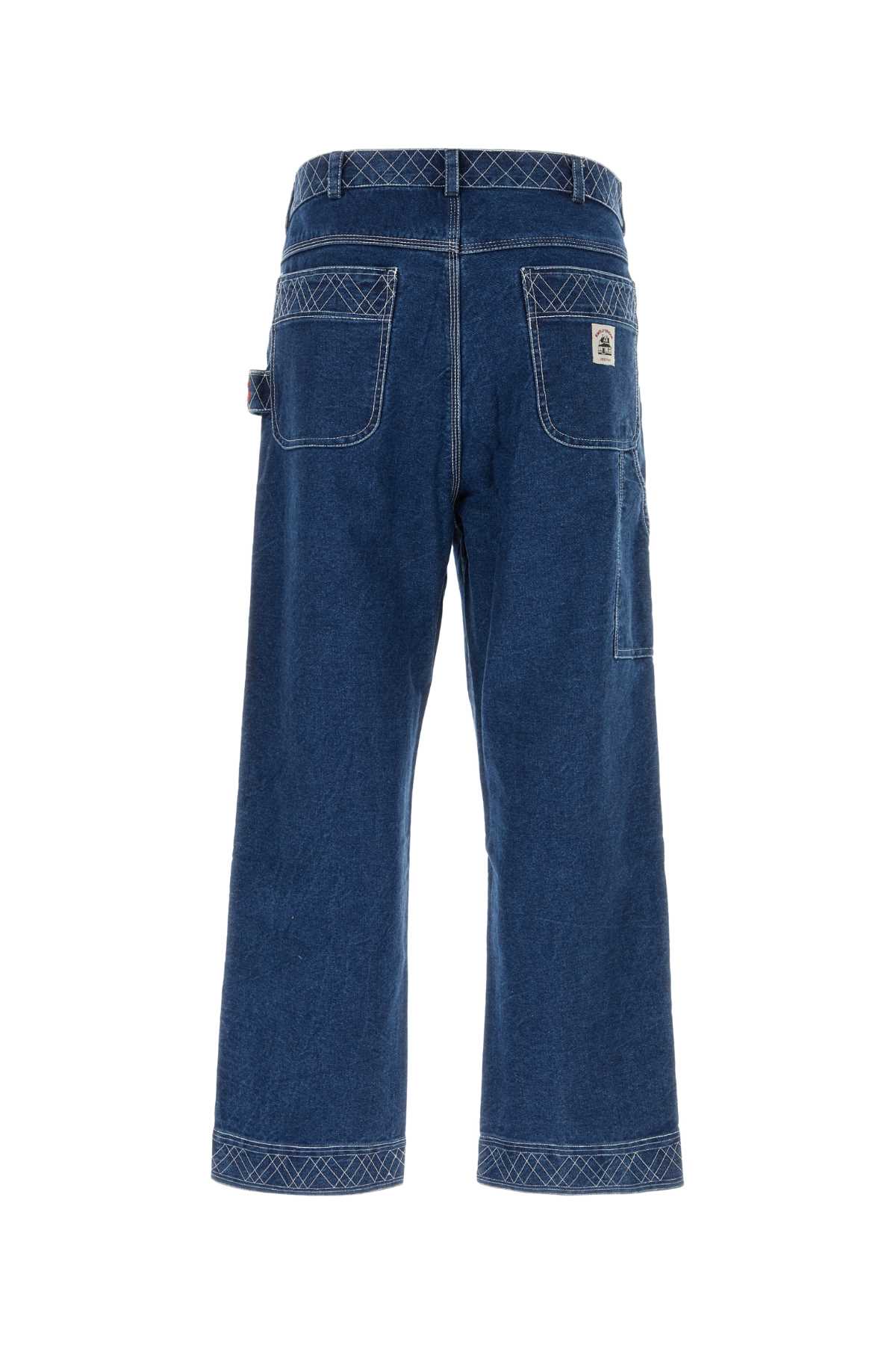 Shop Bode Denim Knolly Brook Jeans In Indigo