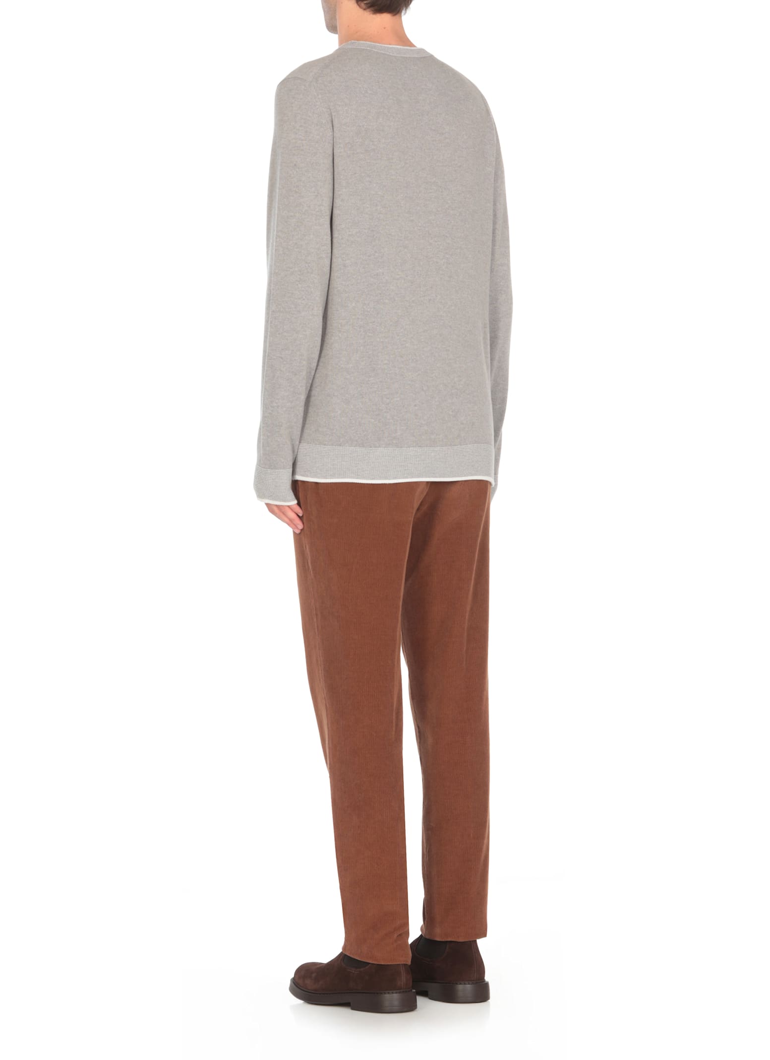 Shop Peserico Wool Sweater In Grey