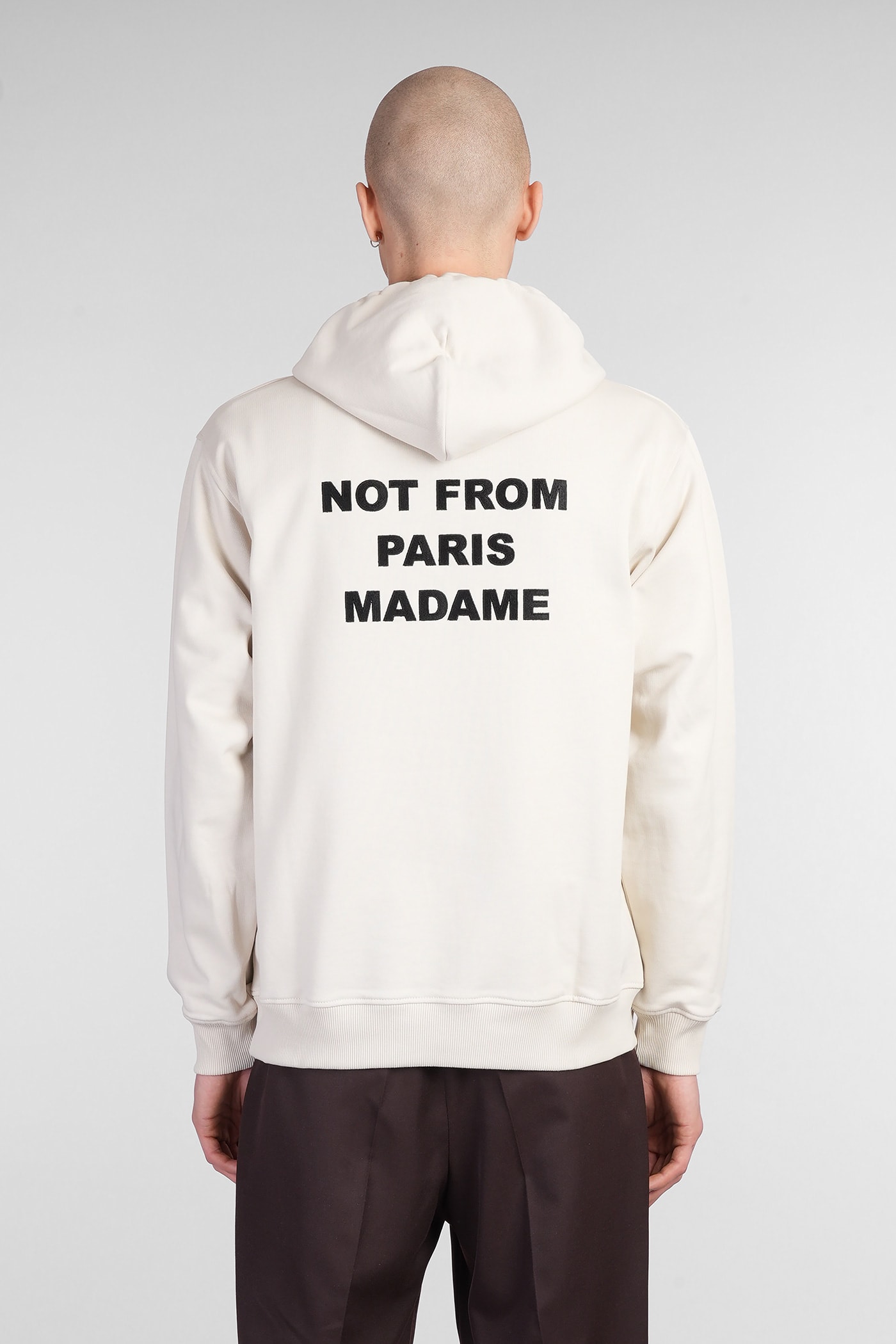 Drôle De Monsieur Sweatshirt In Beige Cotton In Beige