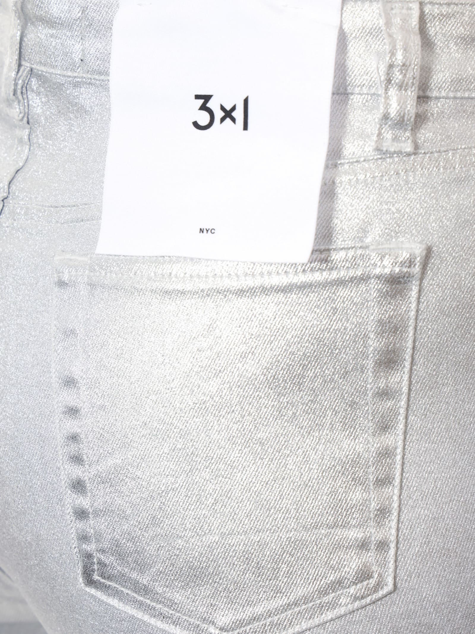 Shop 3x1 Trouser In Silver