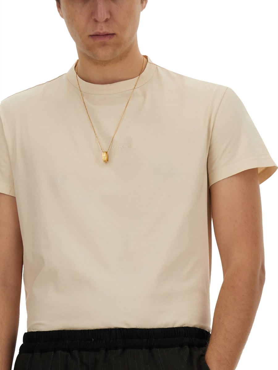 Shop Maison Margiela Jersey T-shirt In White