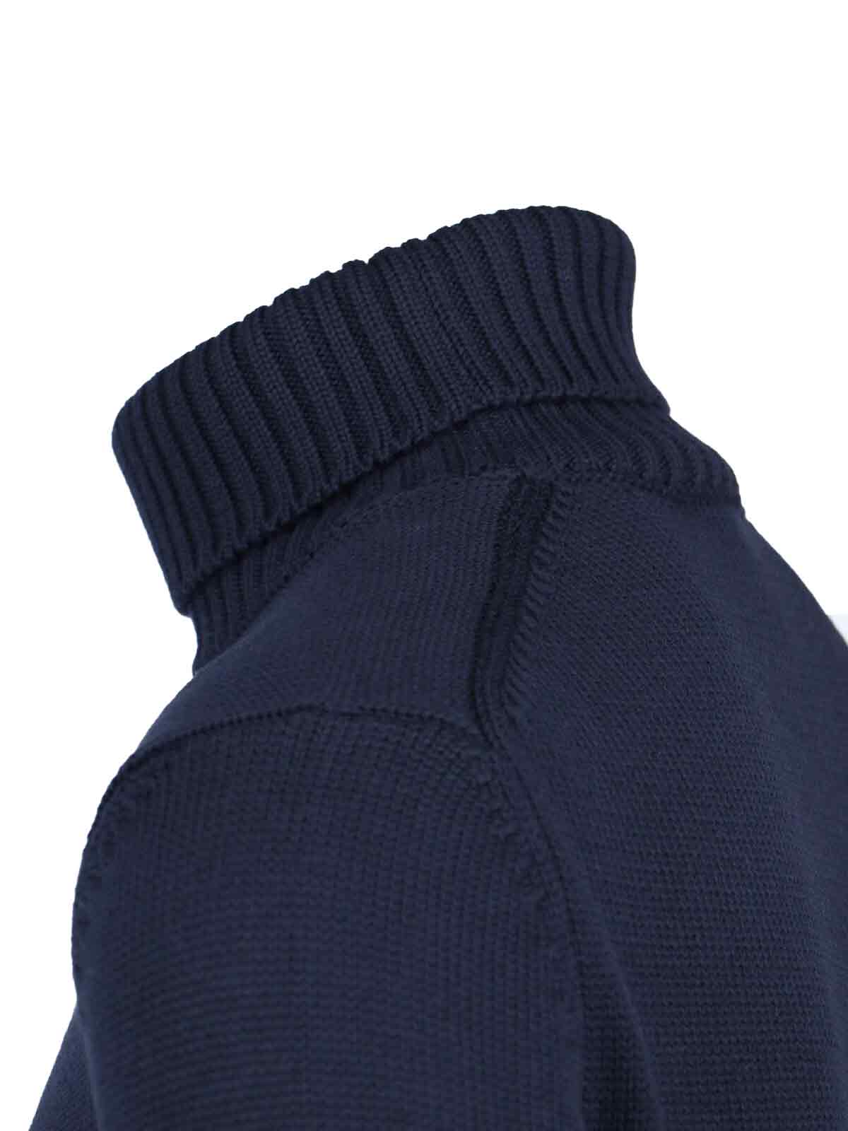 Shop Zanone Classic Turtleneck Sweater In Blue