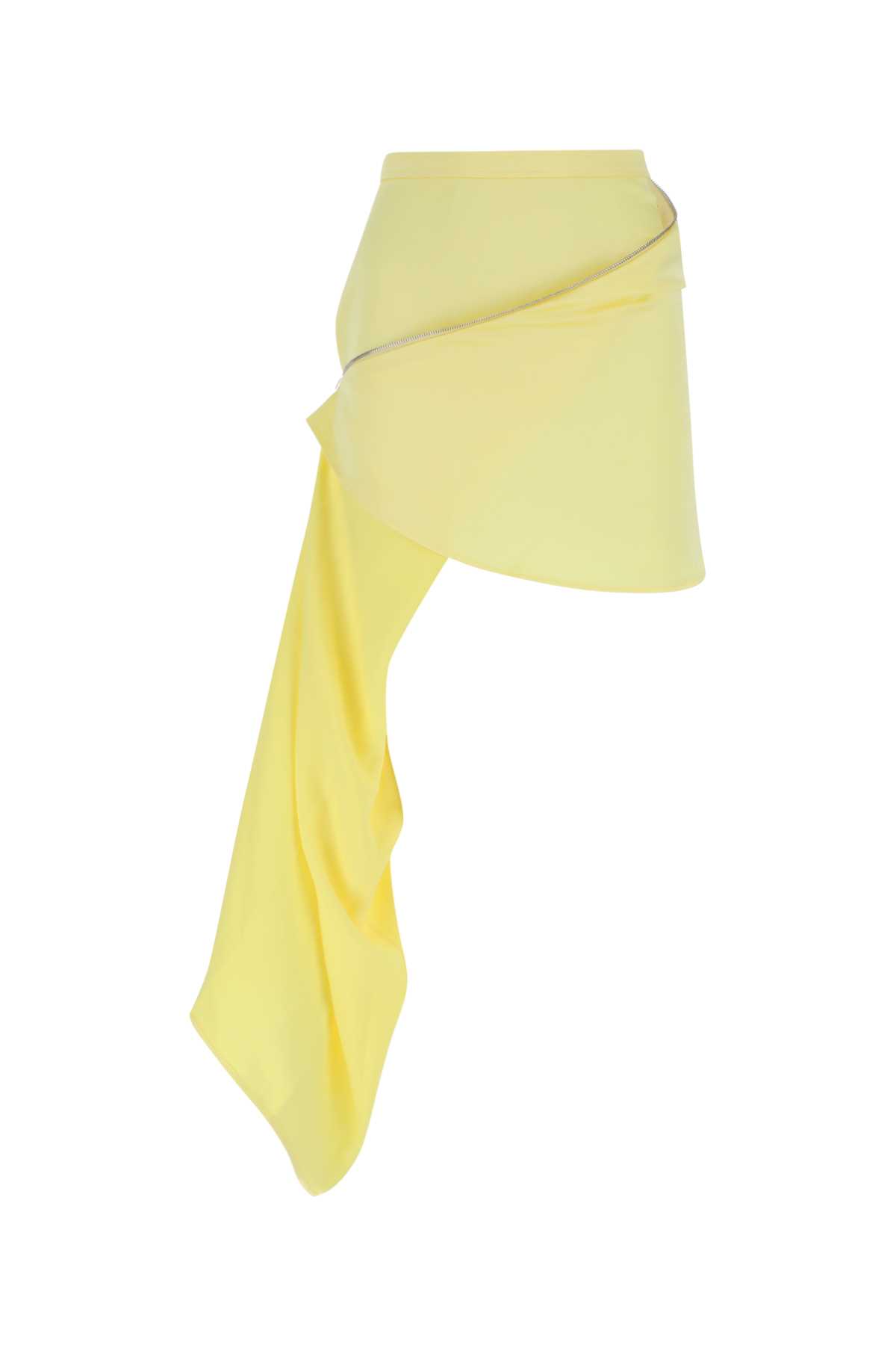 J.W. Anderson Pastel Yellow Satin Mini Skirt