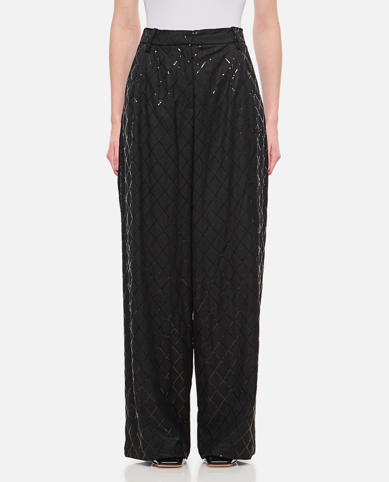 Wide Leg Sequins Pants