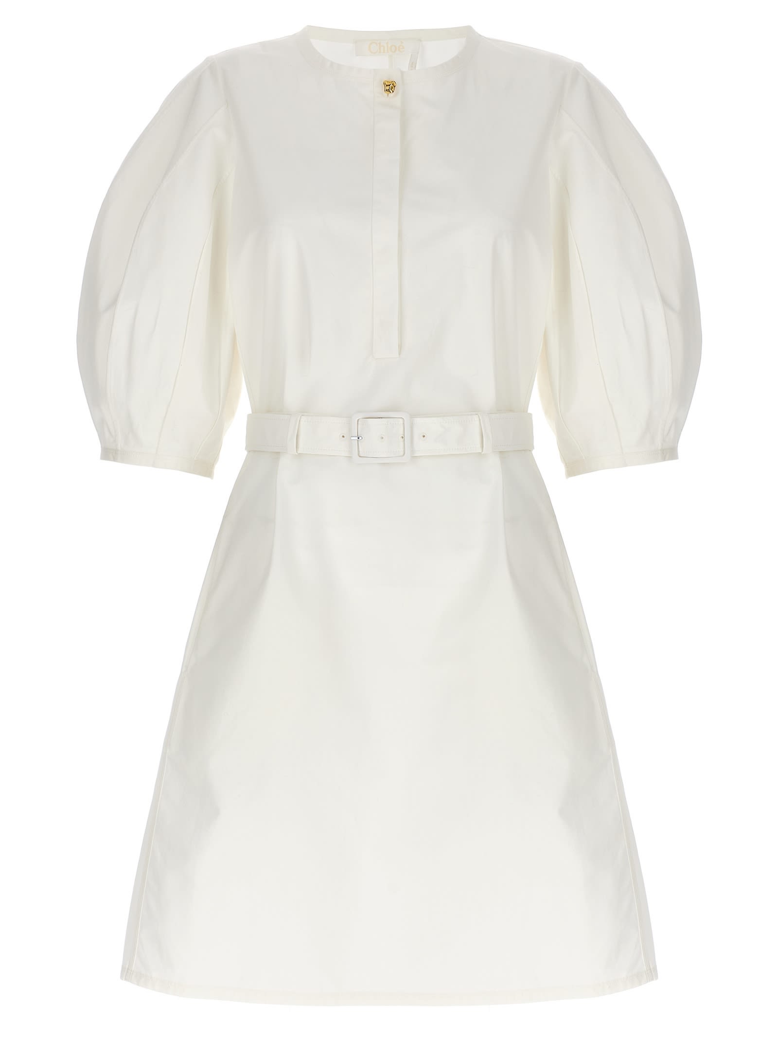 Shop Chloé Belt Dress At The Waist In White