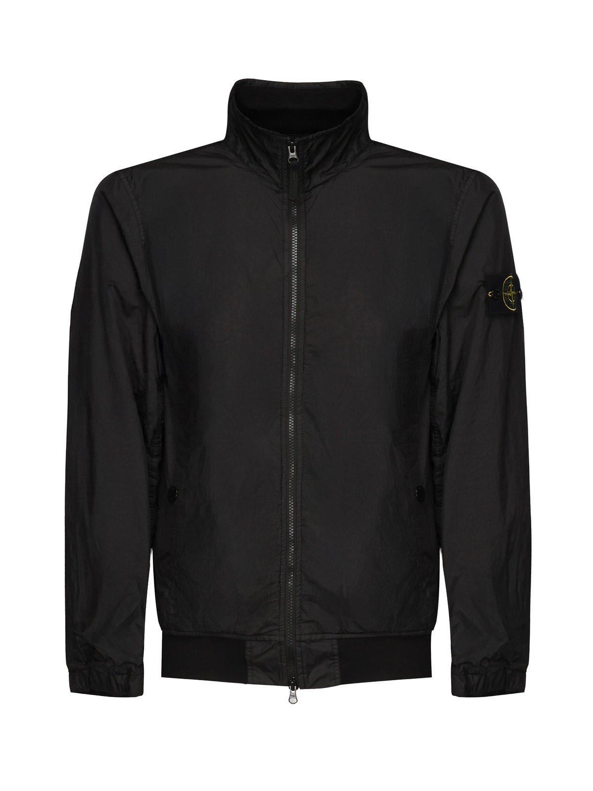 Compass-badge High-neck Jacket