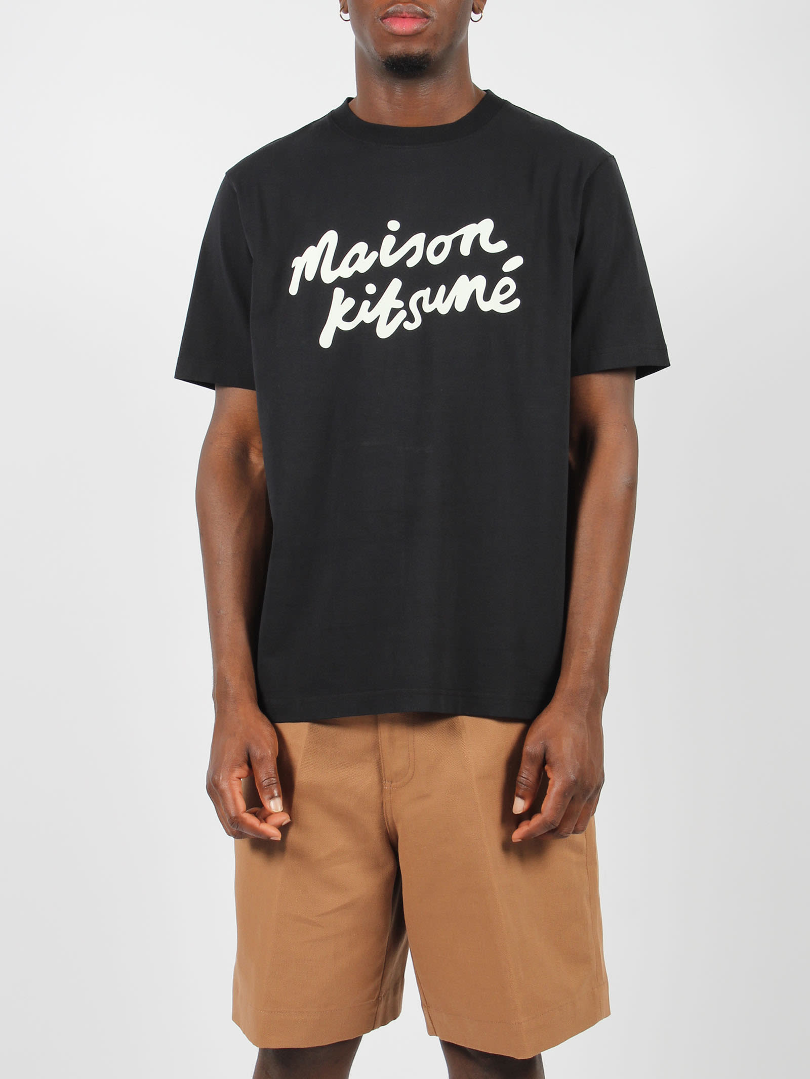 Shop Maison Kitsuné Maison Kitsune Handwriting T-shirt In Black