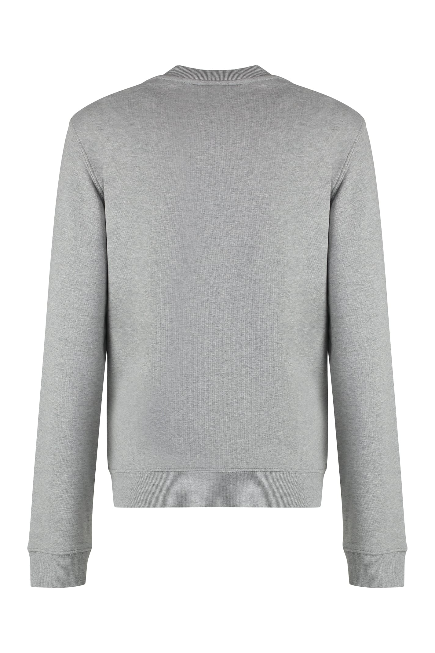 Shop Maison Kitsuné Cotton Crew-neck Sweatshirt In Grey
