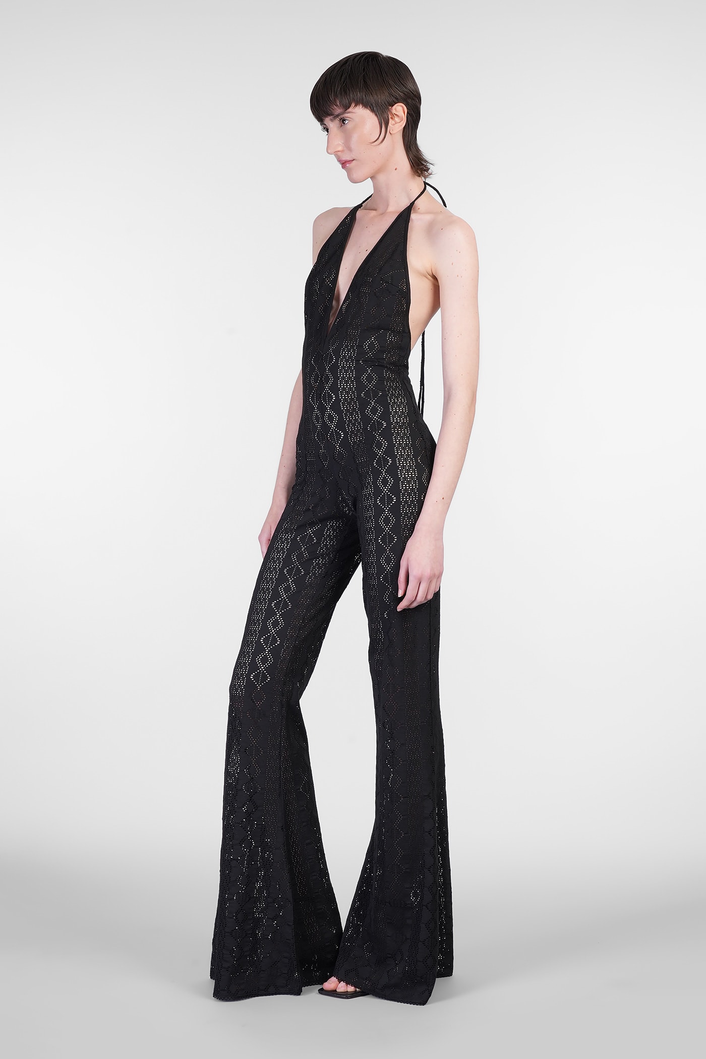 The Andamane New Madonna Jumpsuit In Black Cotton