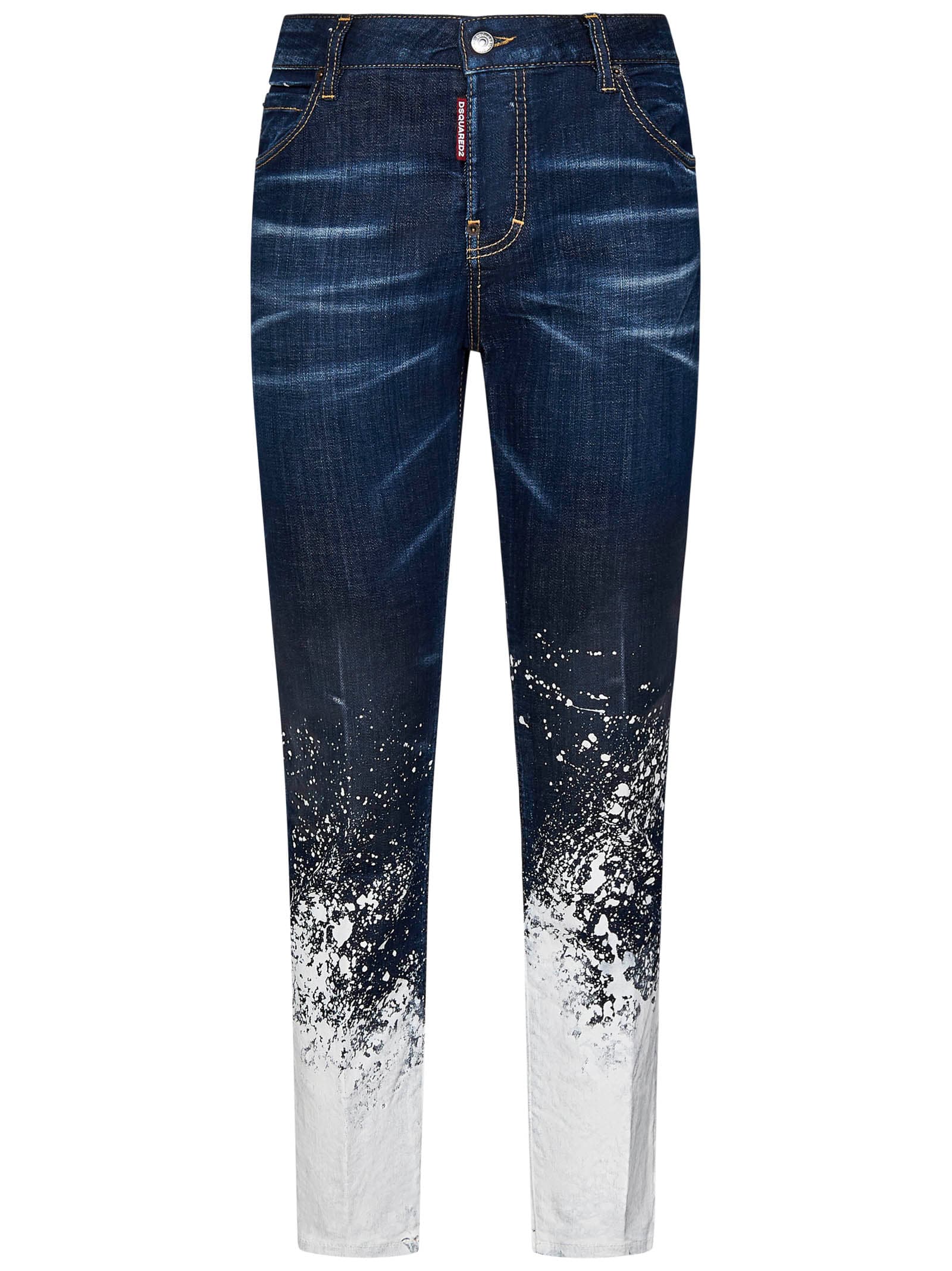 Shop Dsquared2 Dark Snow Wash Sharpei Jeans In Blue