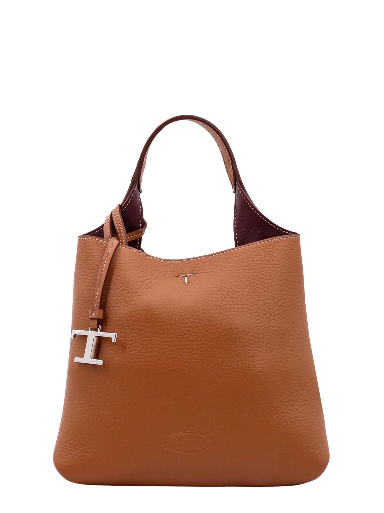 Tod's Tods Leather Handbag In Brown
