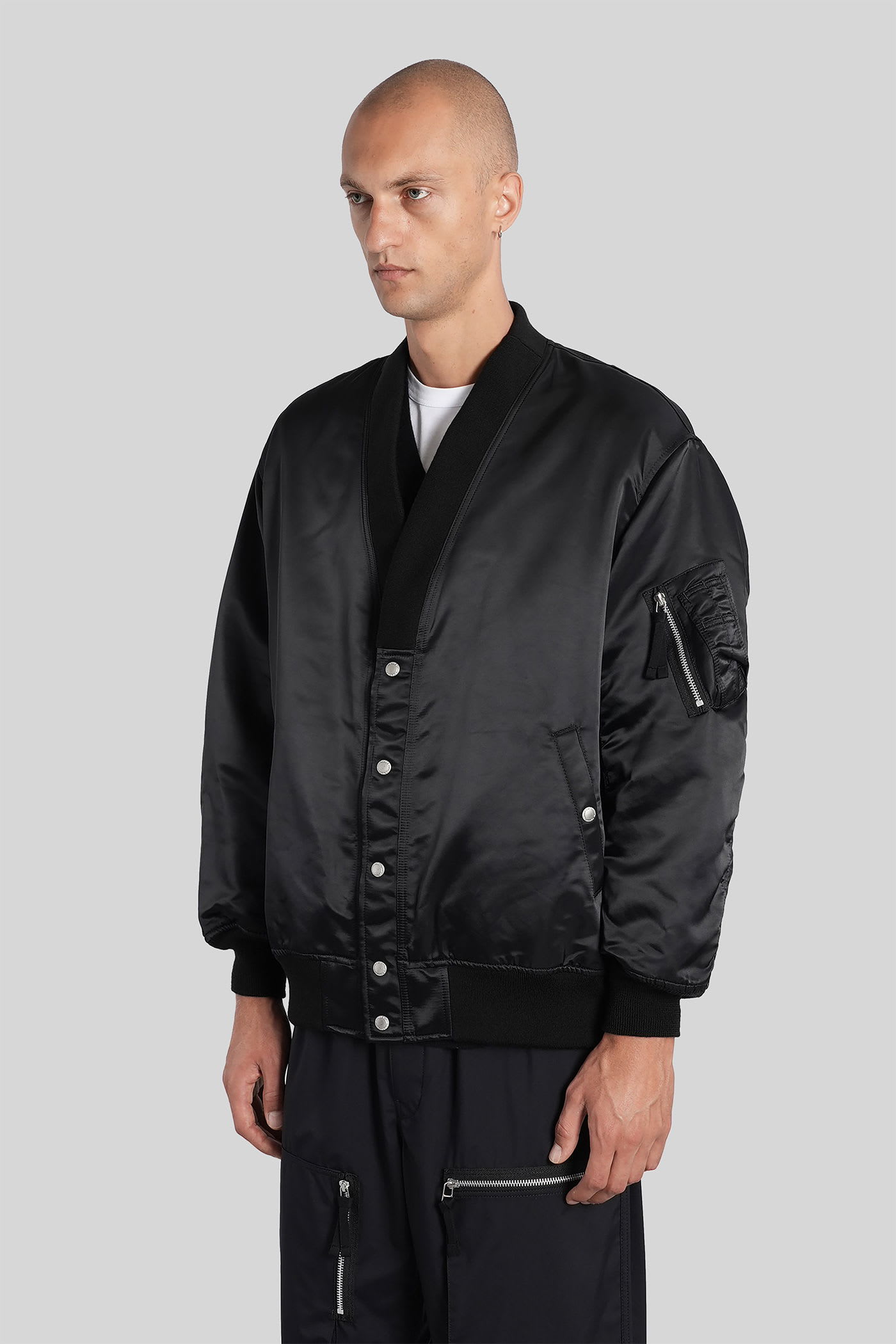 Comme Des Garçons Homme Deux Bomber Jacket In Black Nylon In Black