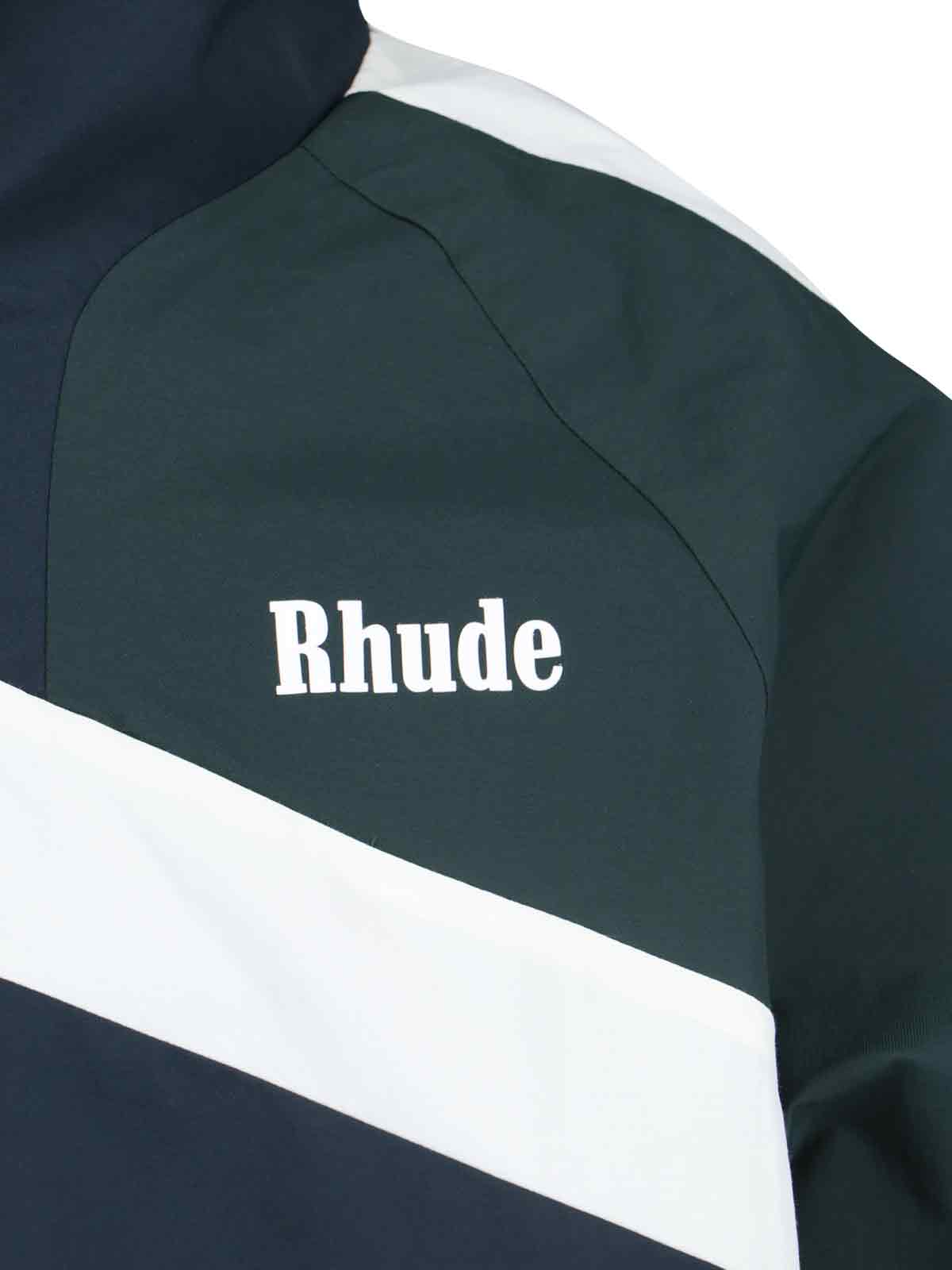 Shop Rhude Tech Jacket Motorsport Track In Green