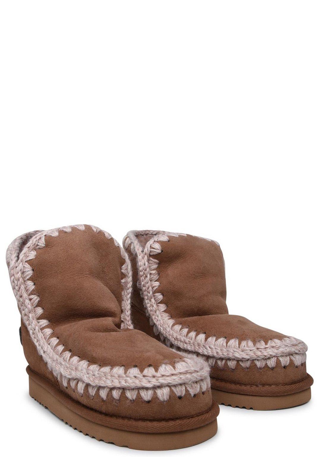 MOU ESKIMO 18 GLITTER LOGO SLIP-ON ANKLE BOOTS