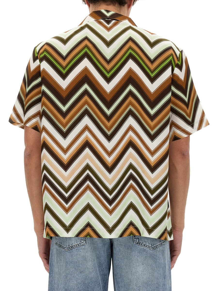Shop Missoni Bowling Shirt In Multicolour
