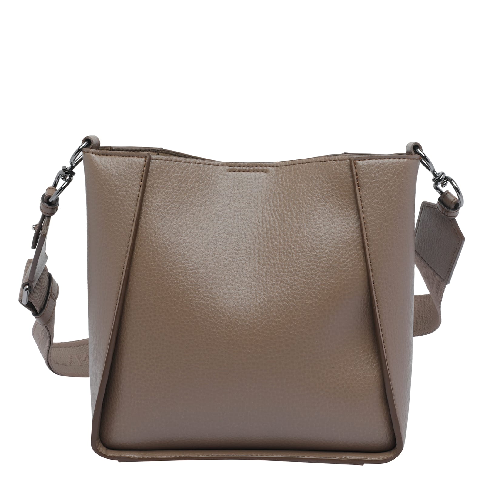 Stella Mccartney Adjustable Strap Crossbody Bag Logo In Brown