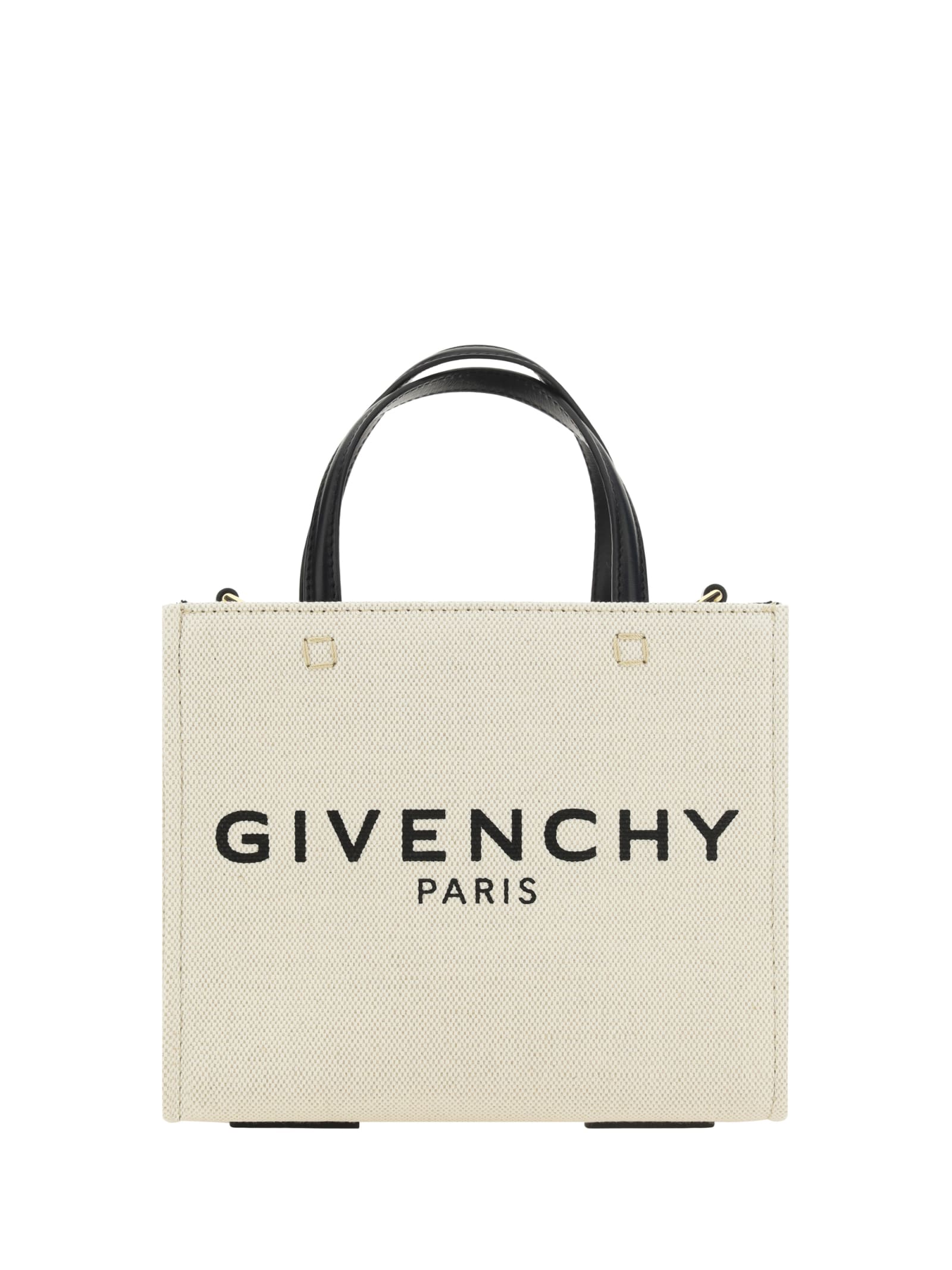 Shop Givenchy G-tote Mini Handbag In Beige/black