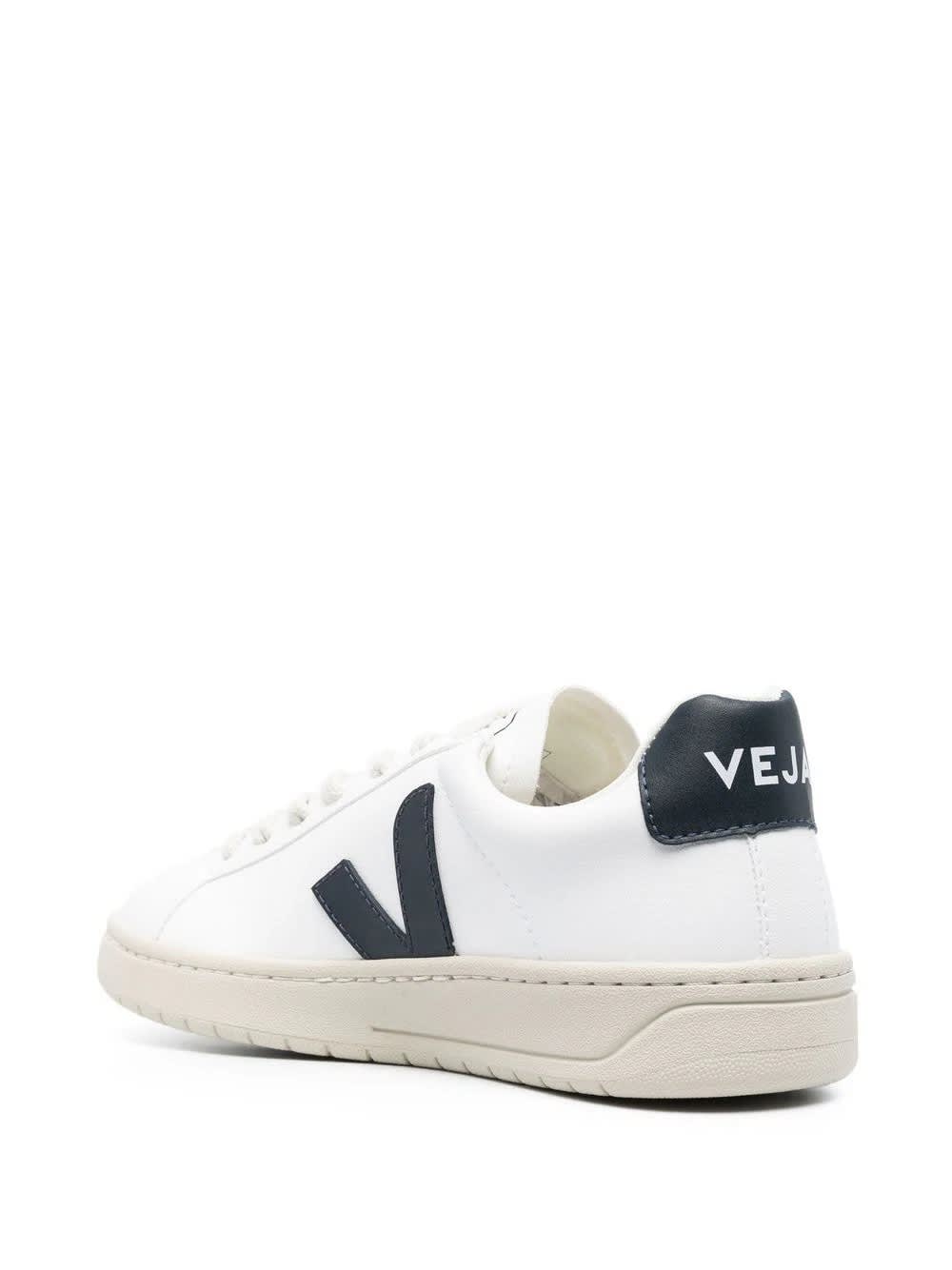 Shop Veja Urca Cwl Sneakers In White/navy Blue