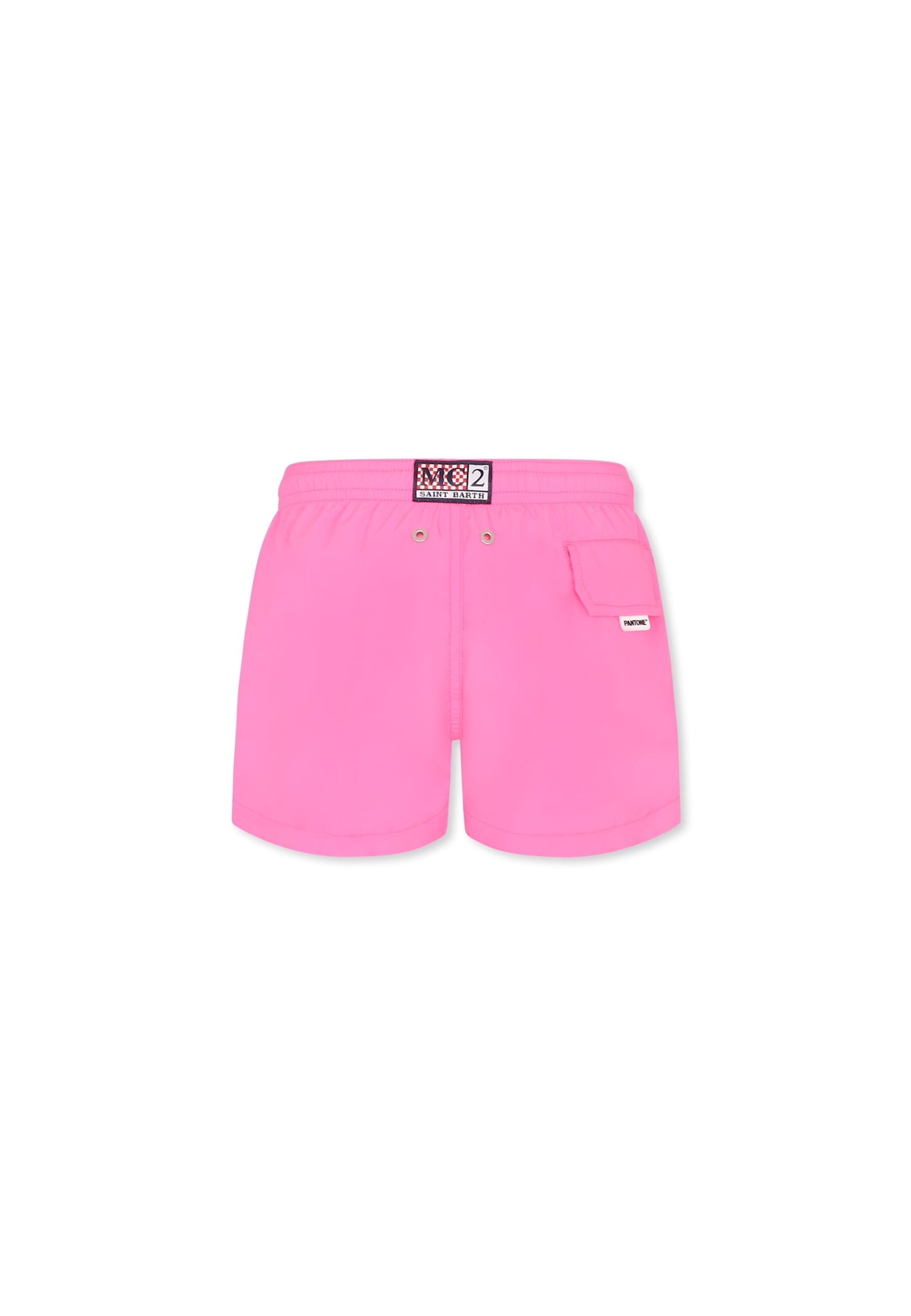 Mc2 Saint Barth Swim Shorts With Laces In Fuchsia