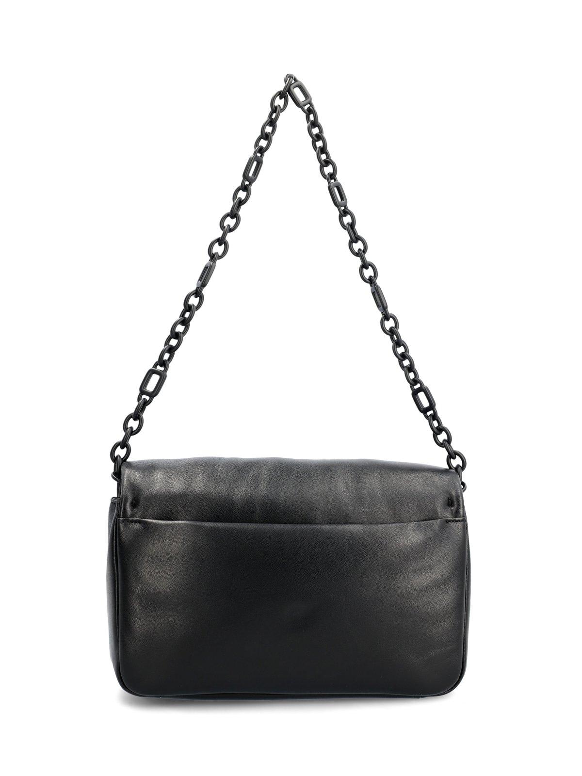 Shop Roger Vivier Viv Choc Shoulder Bag In Black